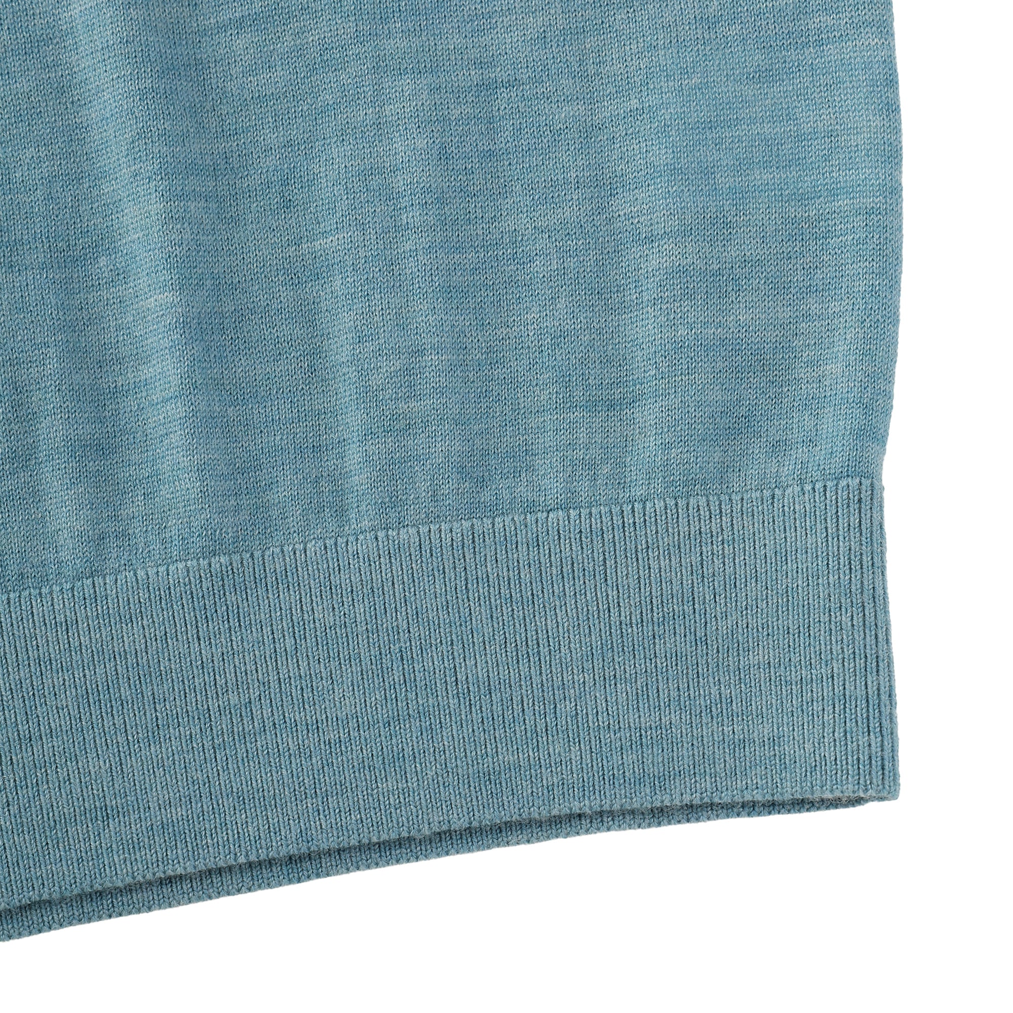 Men's Extra Fine Merino Jersey V-Neck Long Sleeve Sweater Cafe au Lait