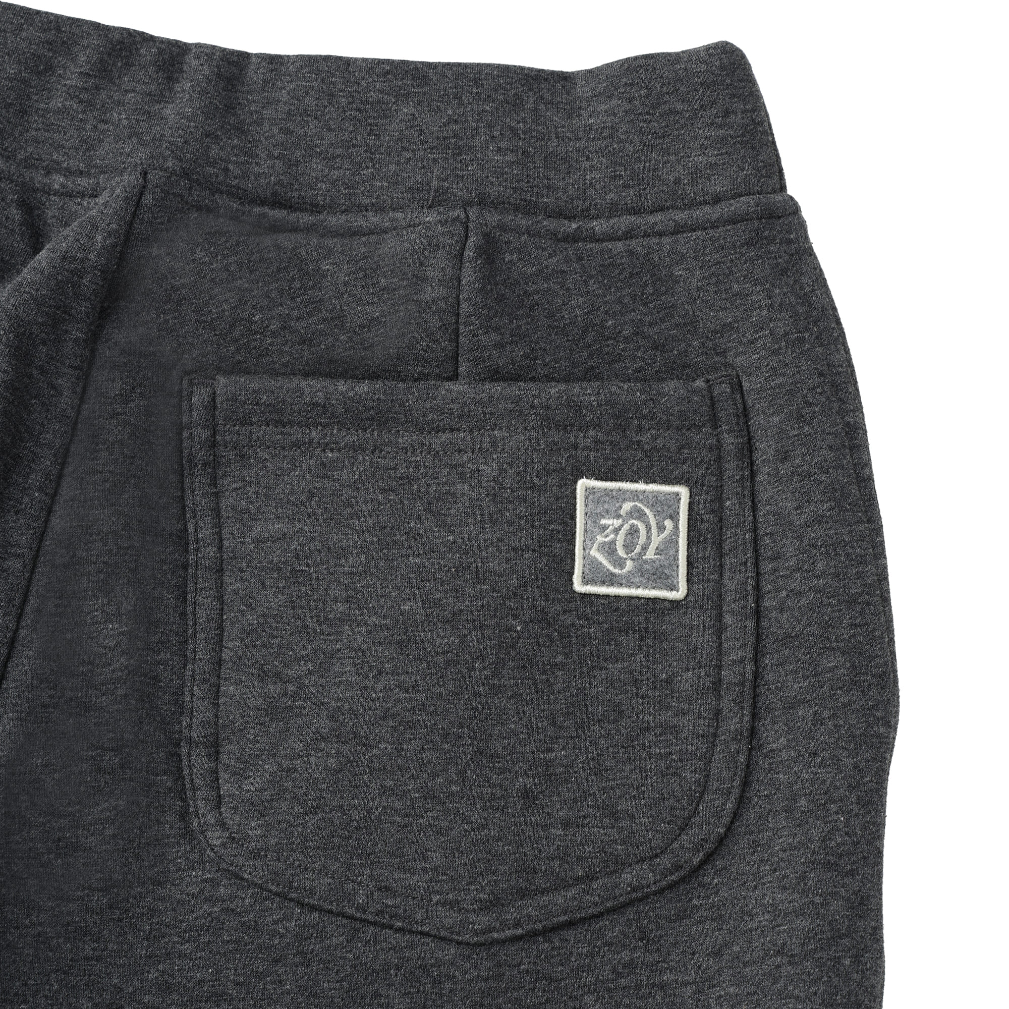 WOMEN LONG-STAPLE COTTON BOMBER スウェットパンツ チャコール