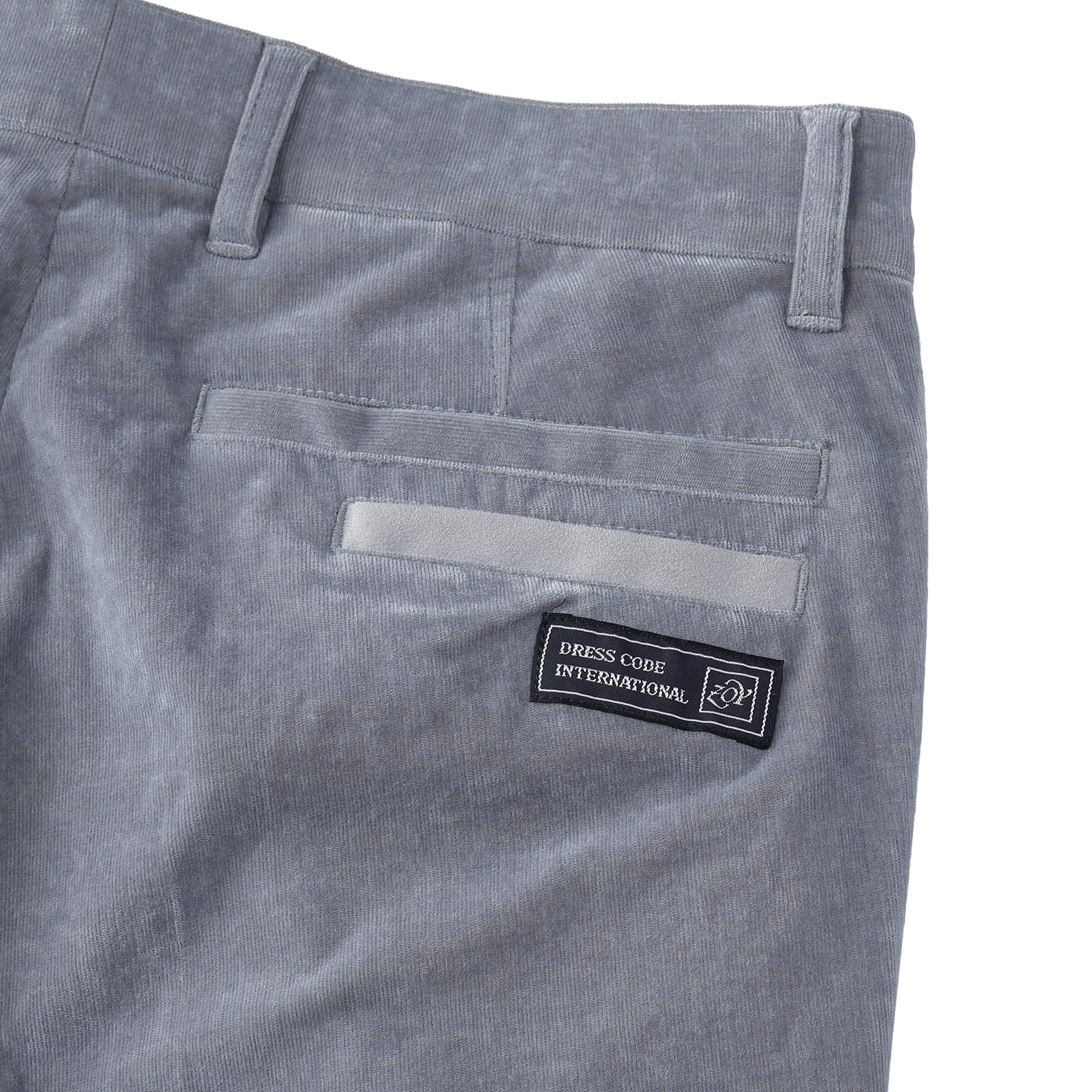 MEN 28W シャンブレーコール ロングパンツ アッシュ