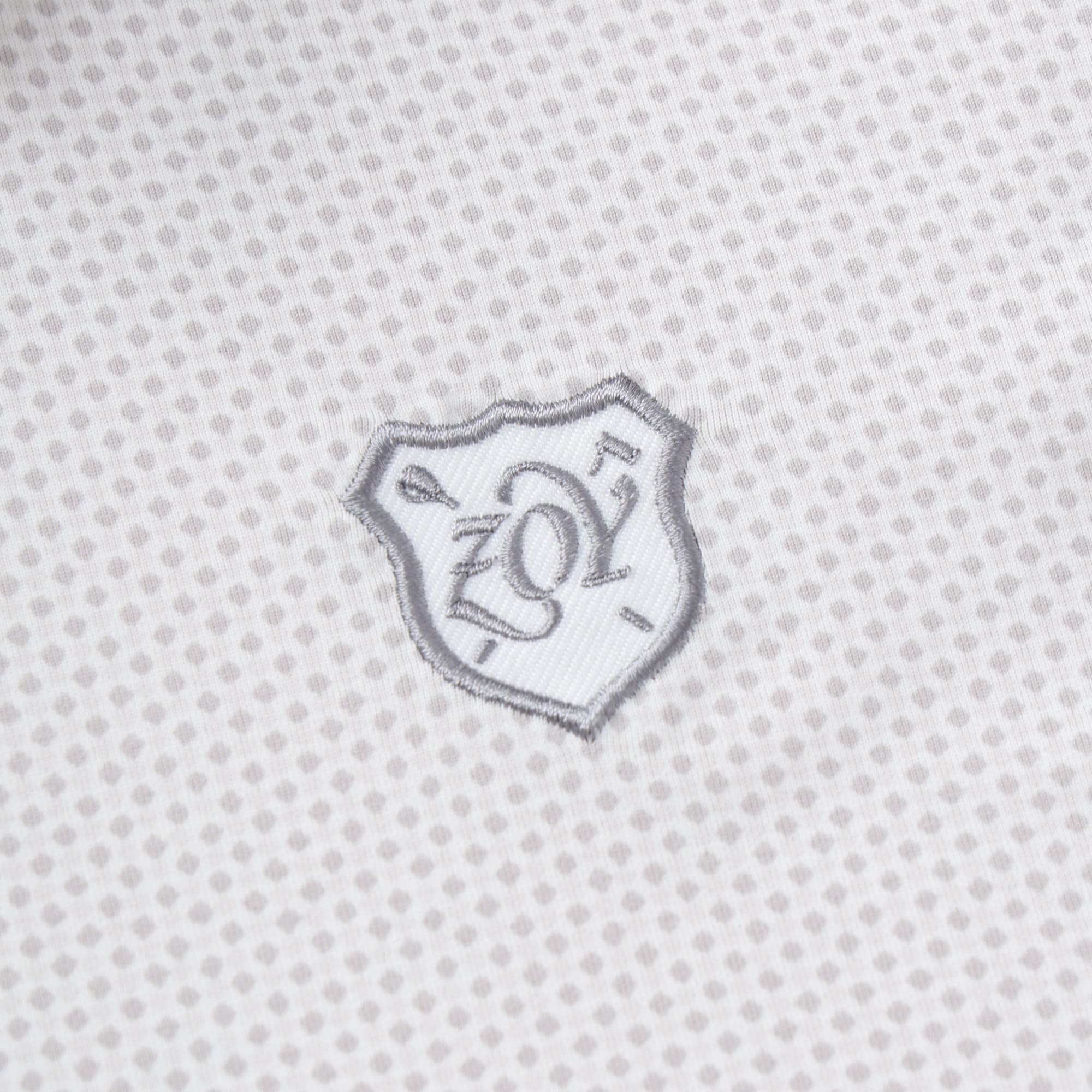 Women's Micro Dot Short Sleeve Polo Shirt in Sax