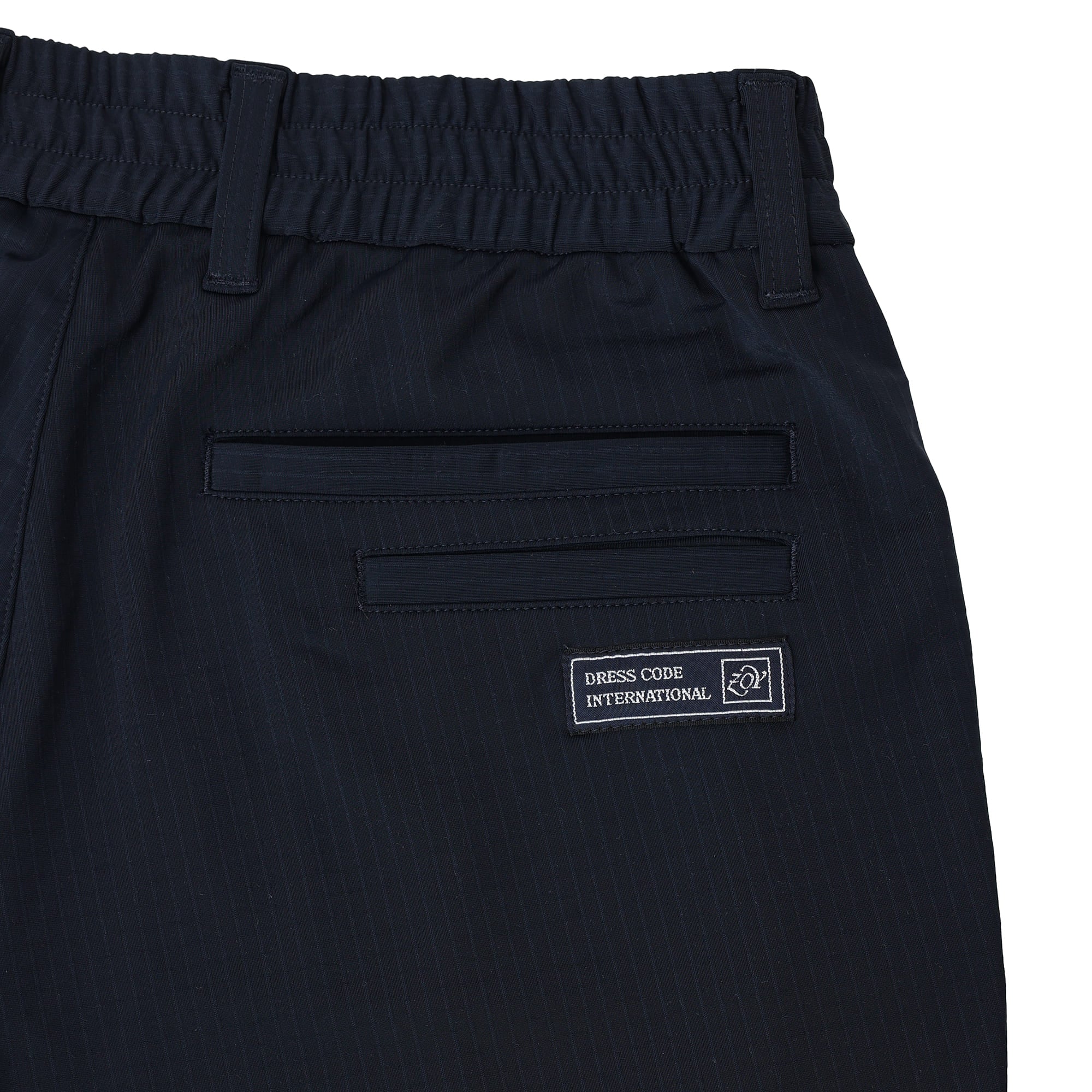 MEN シャドウストライプスーパーストレッチ ロングパンツ チャコール 071454400