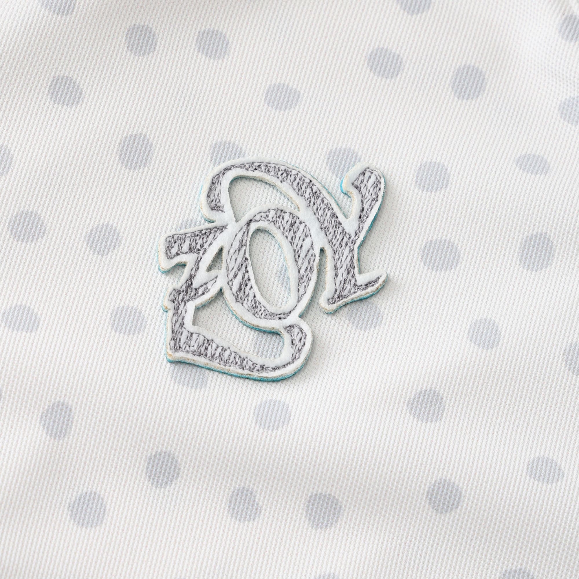 WOMEN ドットプリント 長袖シャツ ライトグレー