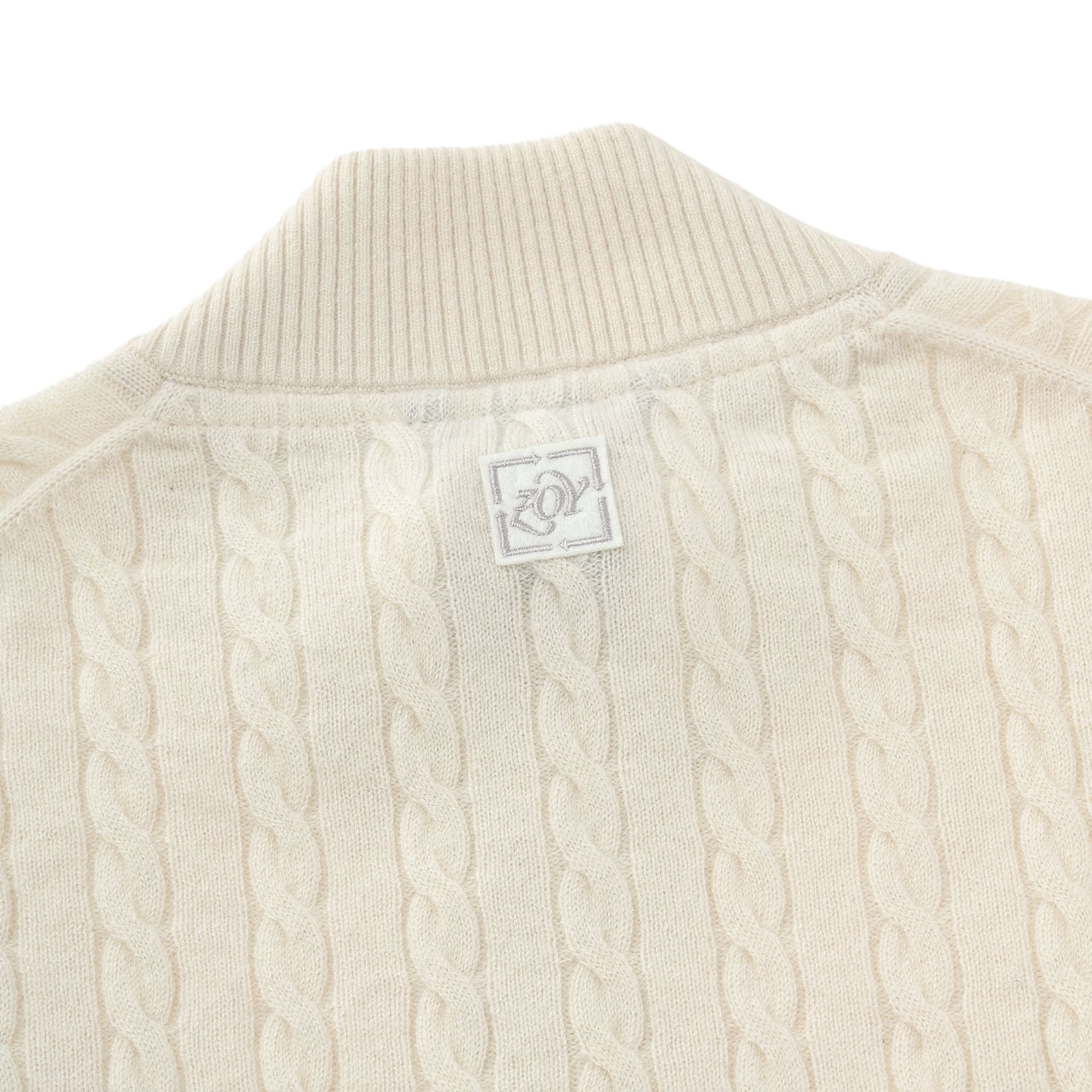 MEN Recycled CASHMERE ニットブルゾン ライトヘザー