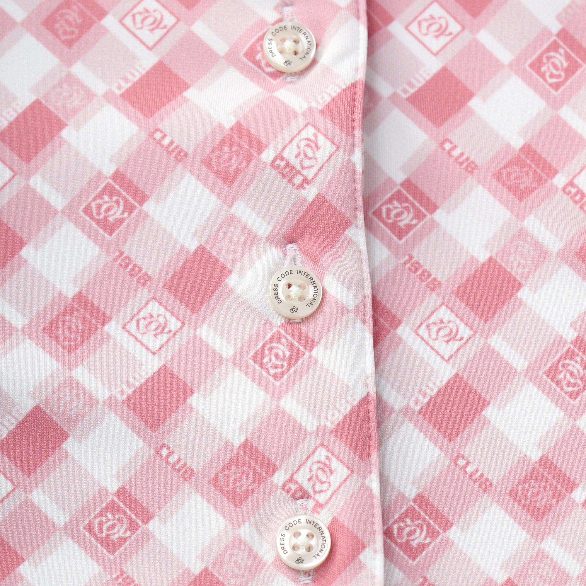 Women's Monogram Print Long Sleeve Shirt, Pink, 071644023