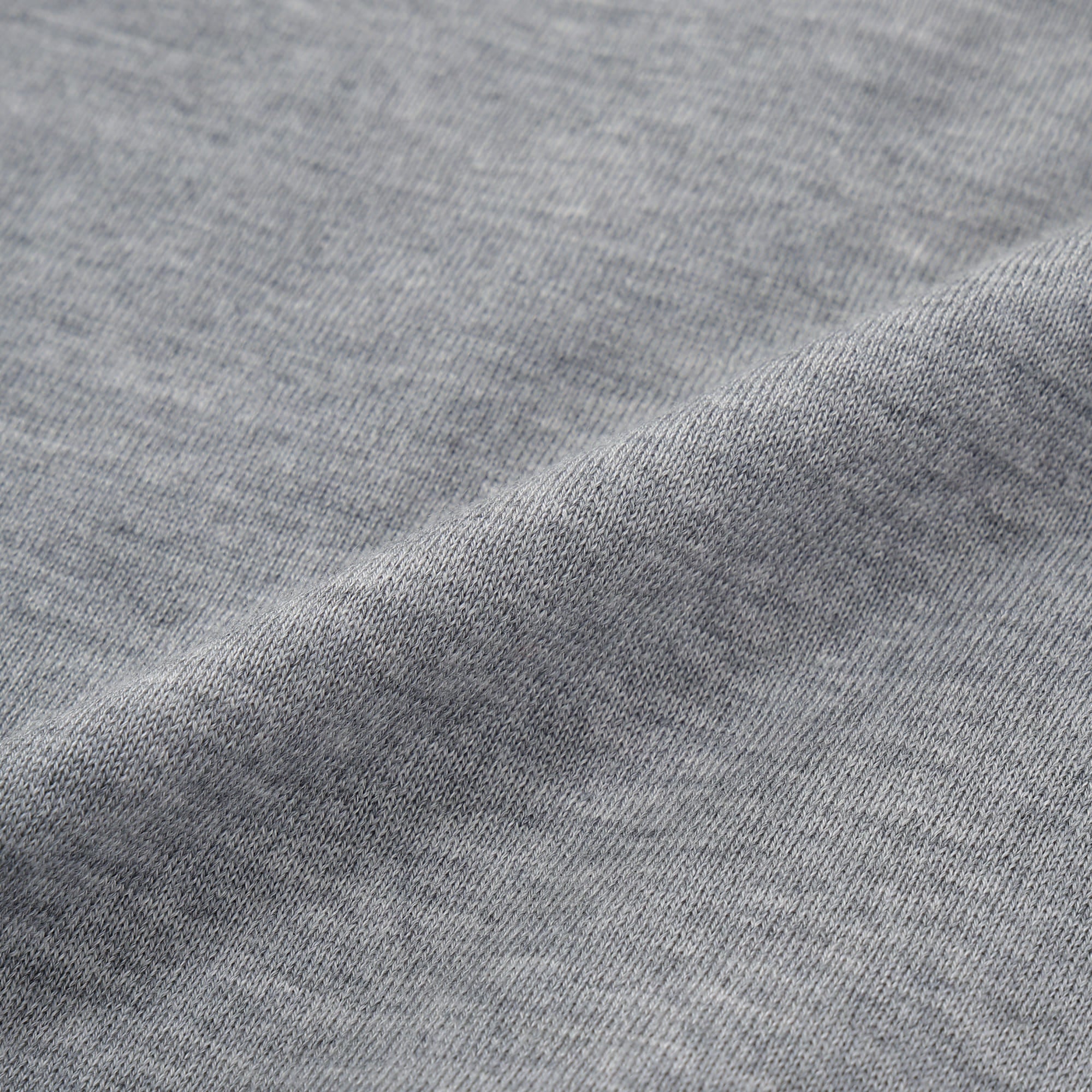 UNISEX ウォッシャブルキャッシュウール天竺 裏付きセーター グレー