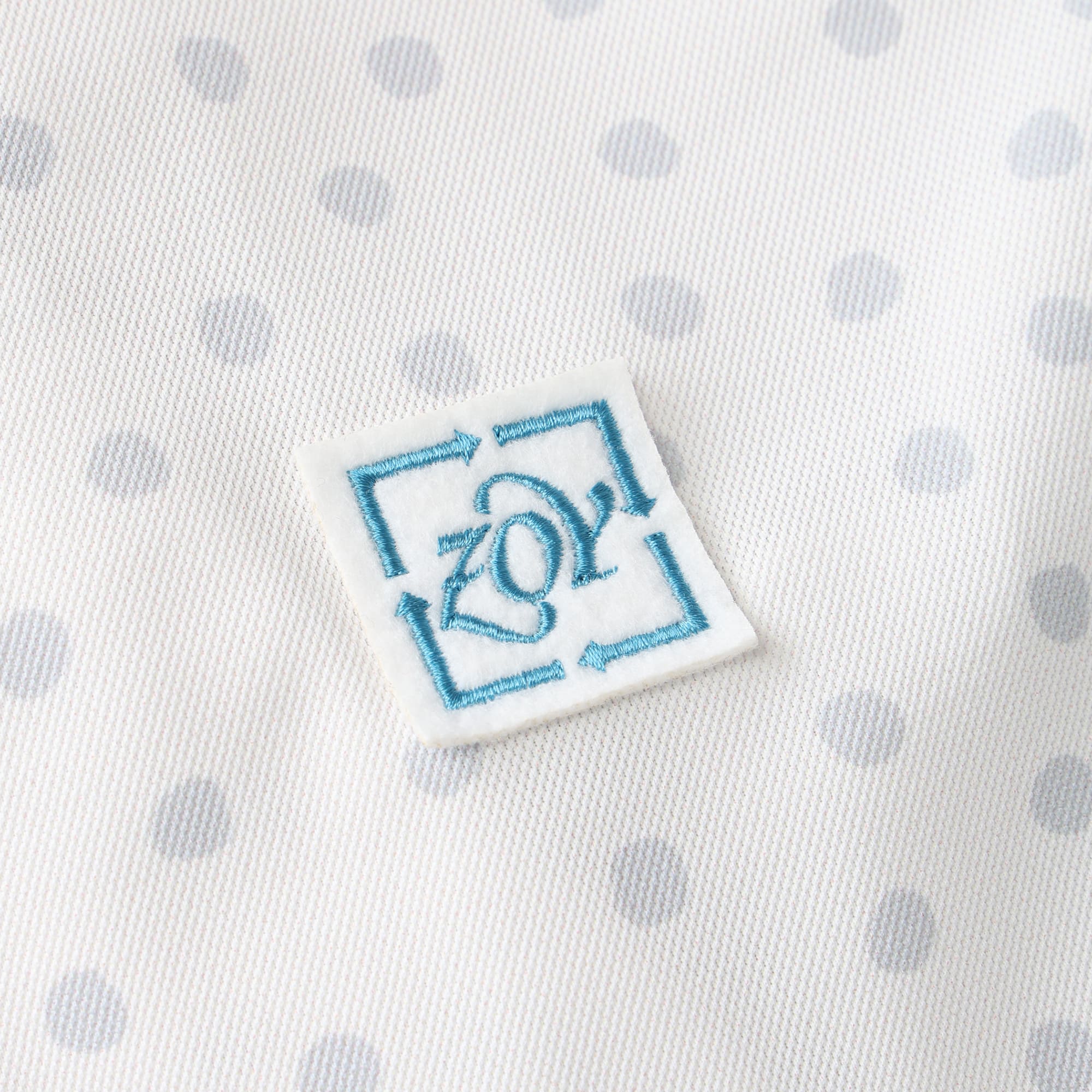 WOMEN ドットプリント 長袖シャツ ライトグレー