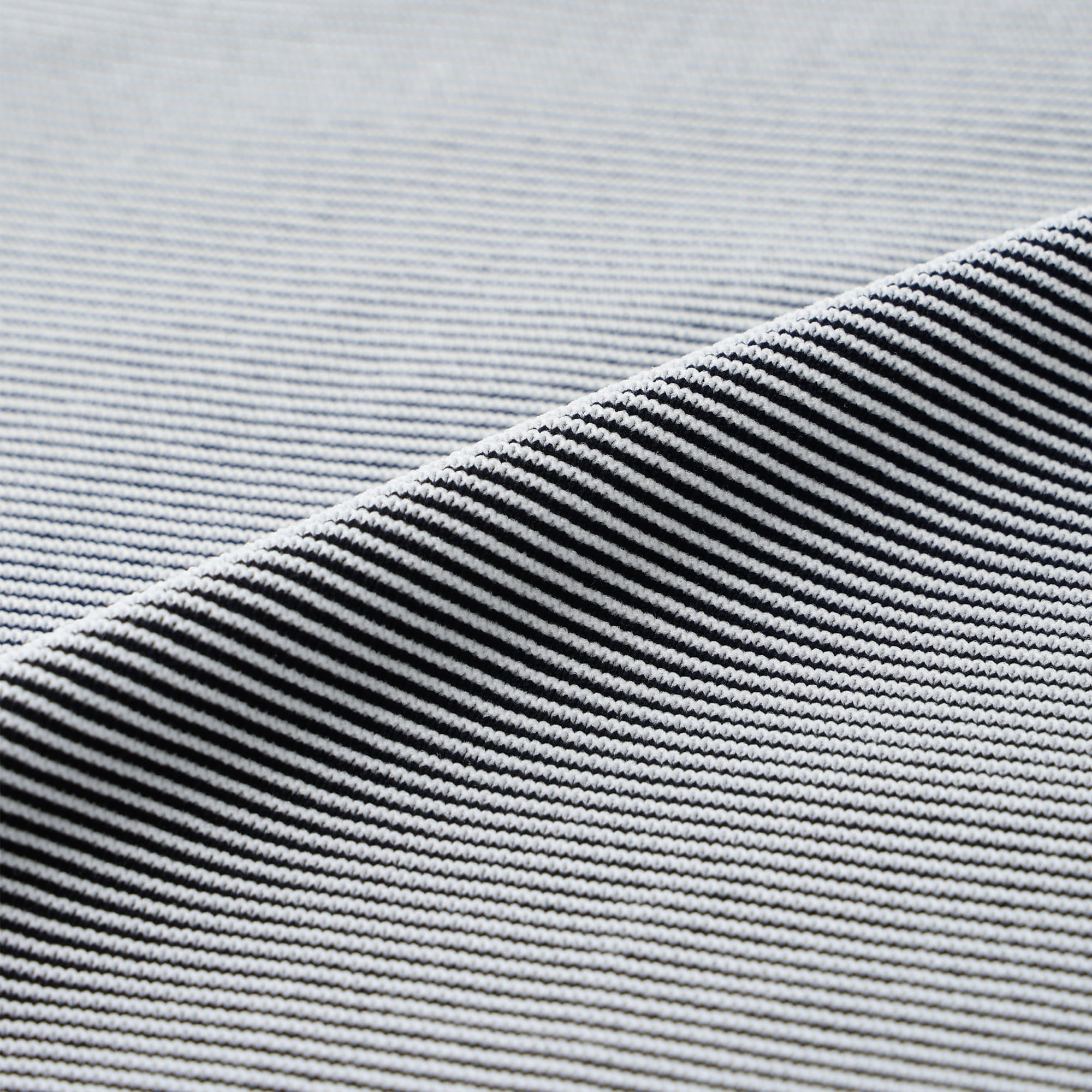 Men's Bicolor Garter Long Sleeve Sweater in Navy and White