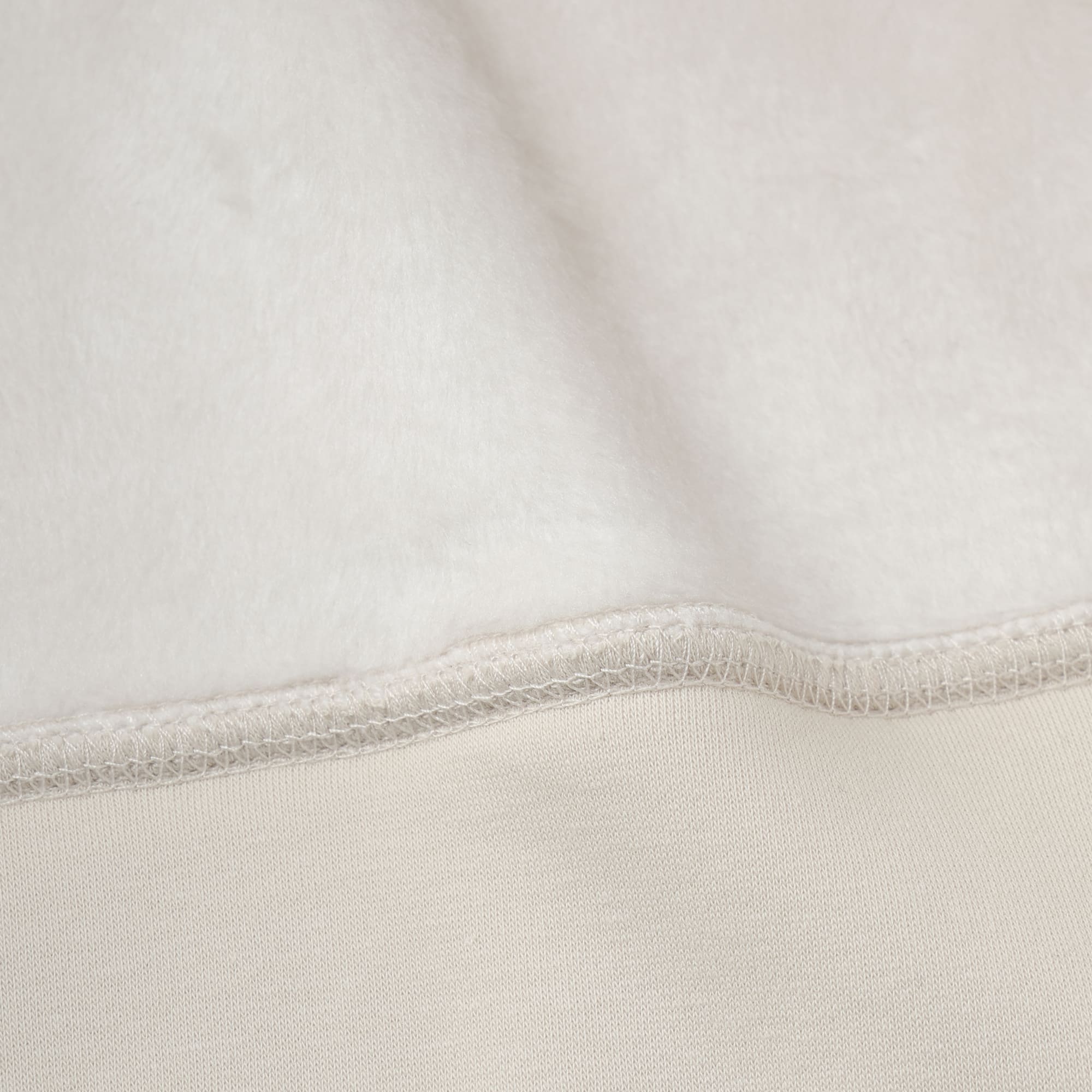 WOMEN LONG-STAPLE COTTON BOMBER フーディー アイボリー