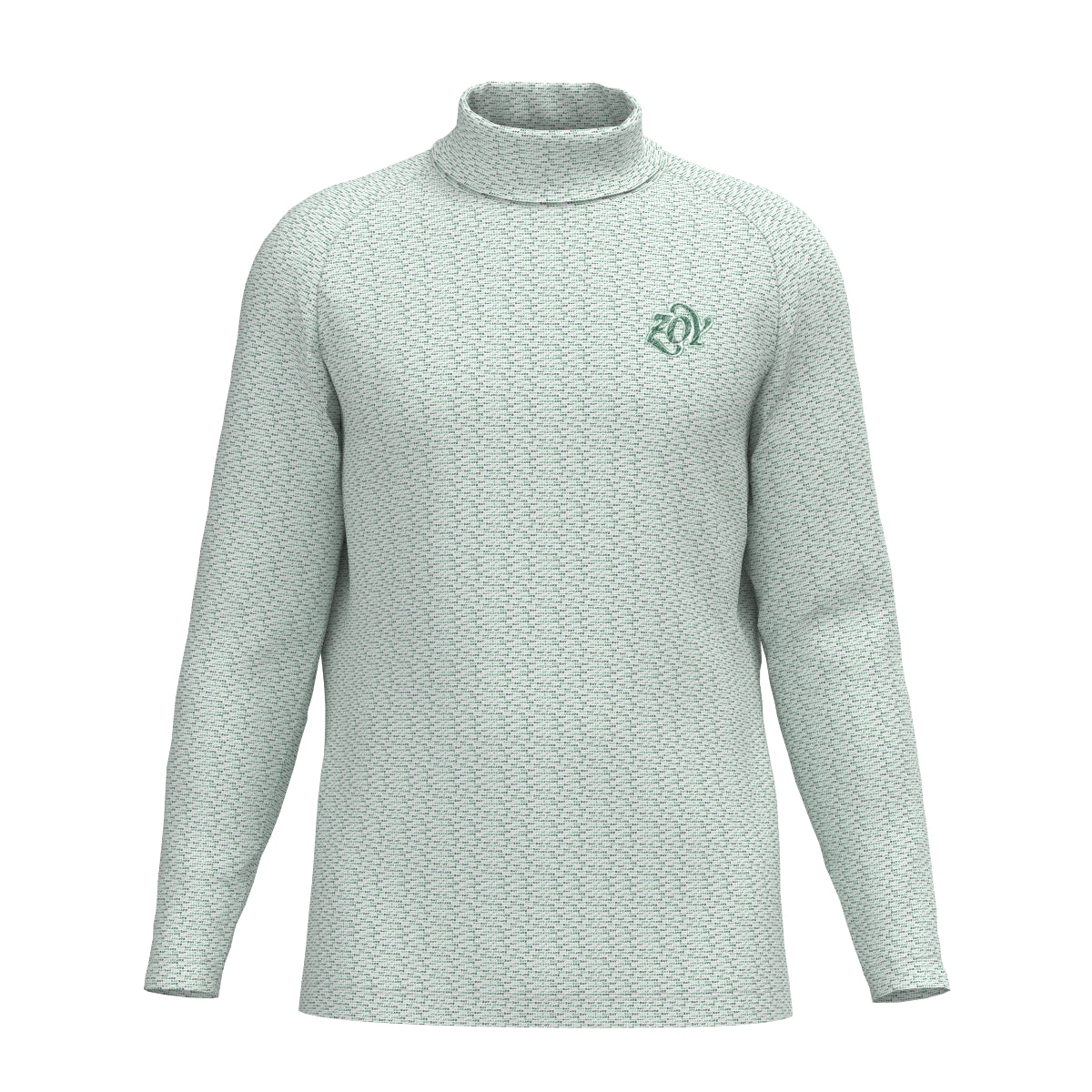 Men's Micro ZOY Logo Print Long Sleeve Shirt, Green, 071444024