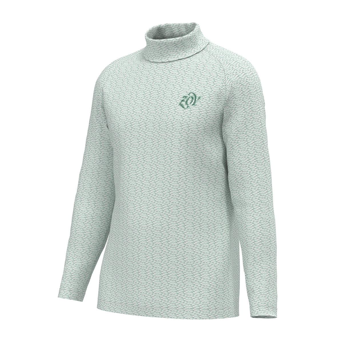 Men's Micro ZOY Logo Print Long Sleeve Shirt, Green, 071444024