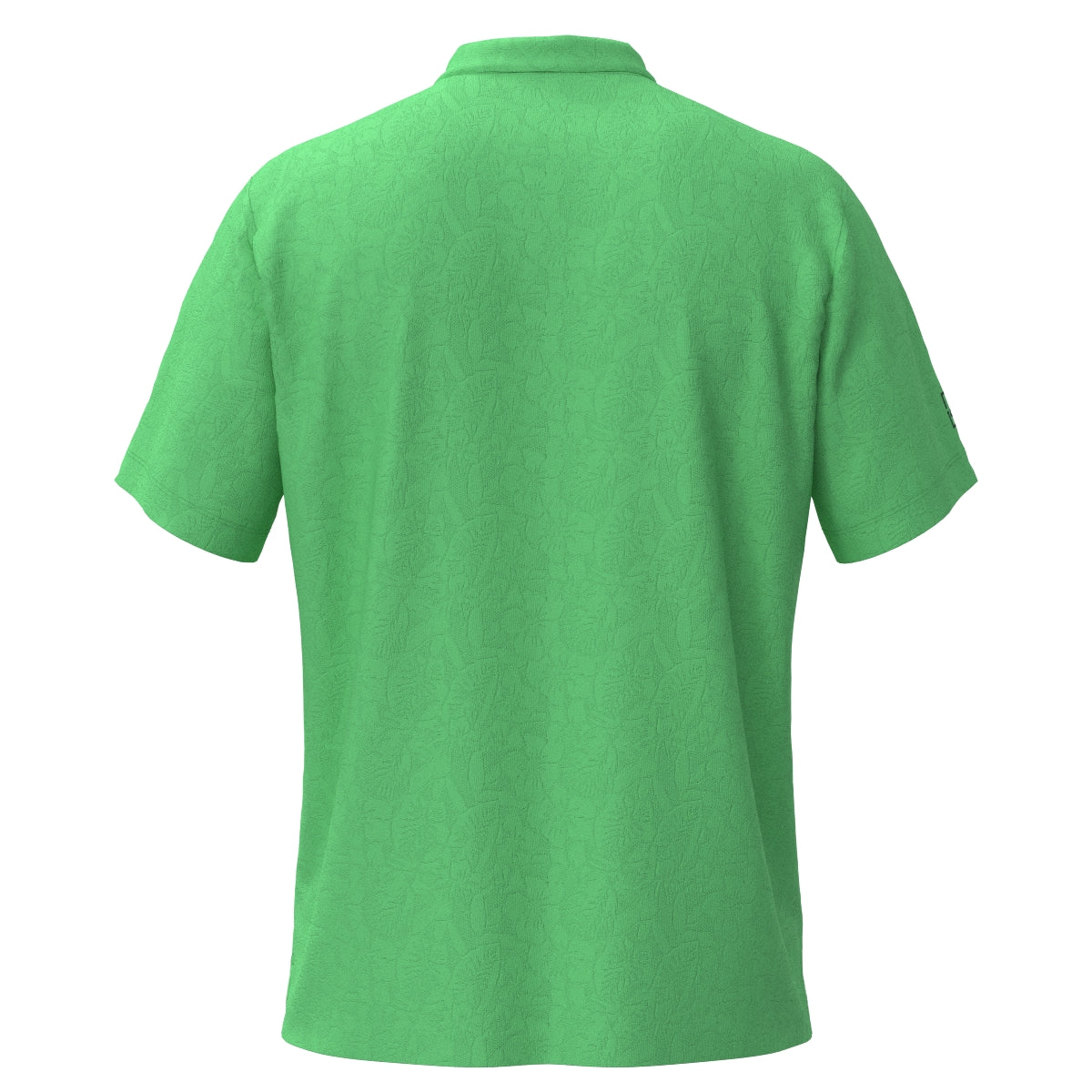 Men's Recycled Poly Flower Lynx Short Sleeve Shirt, Green