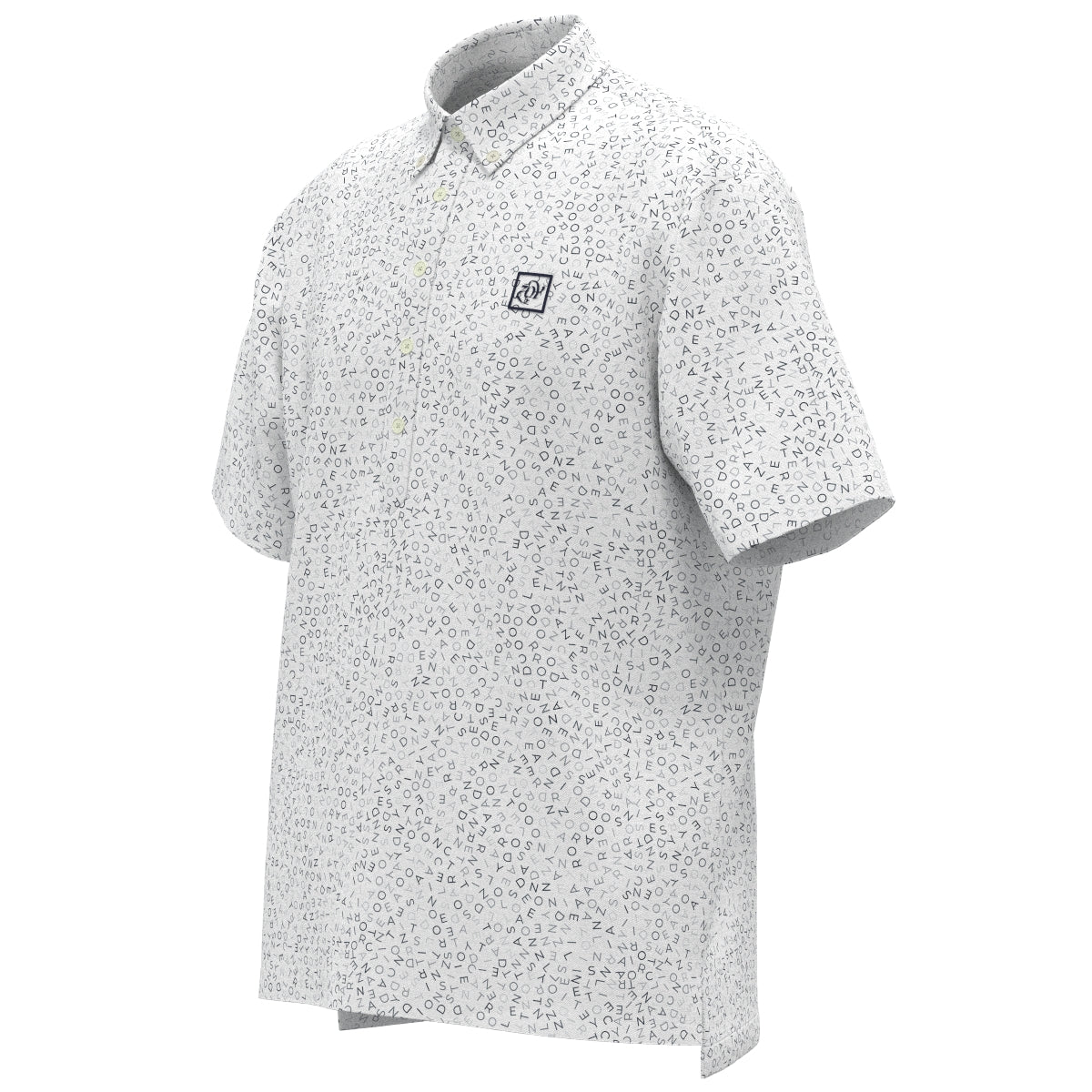 MEN フラグメントロゴプリント 半袖シャツ ホワイト