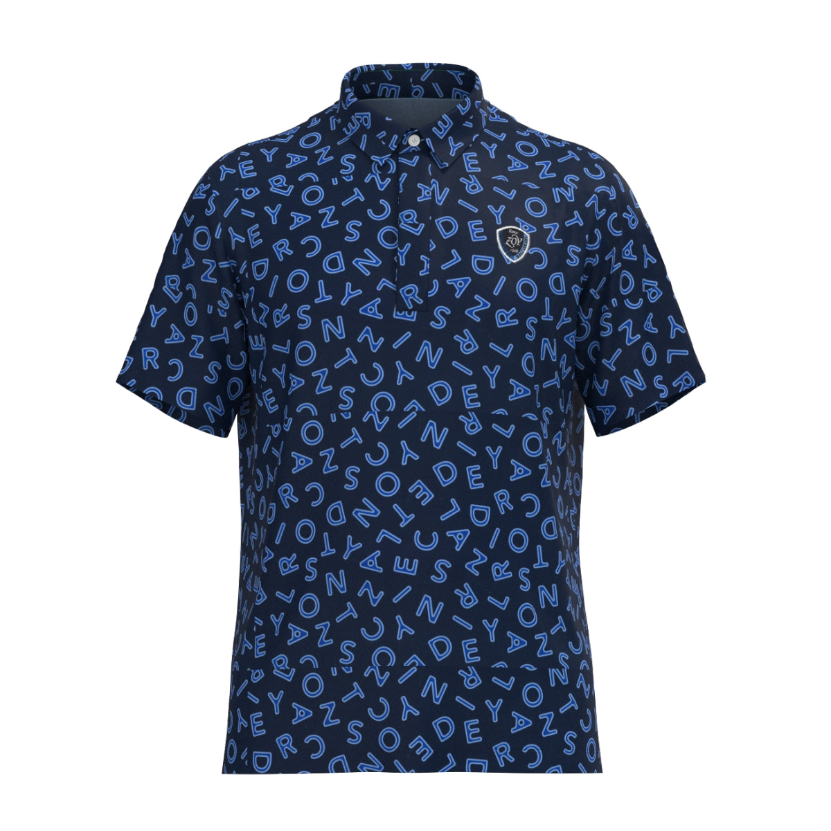 MEN グラフィティーロゴプリント 半袖シャツ ネイビー