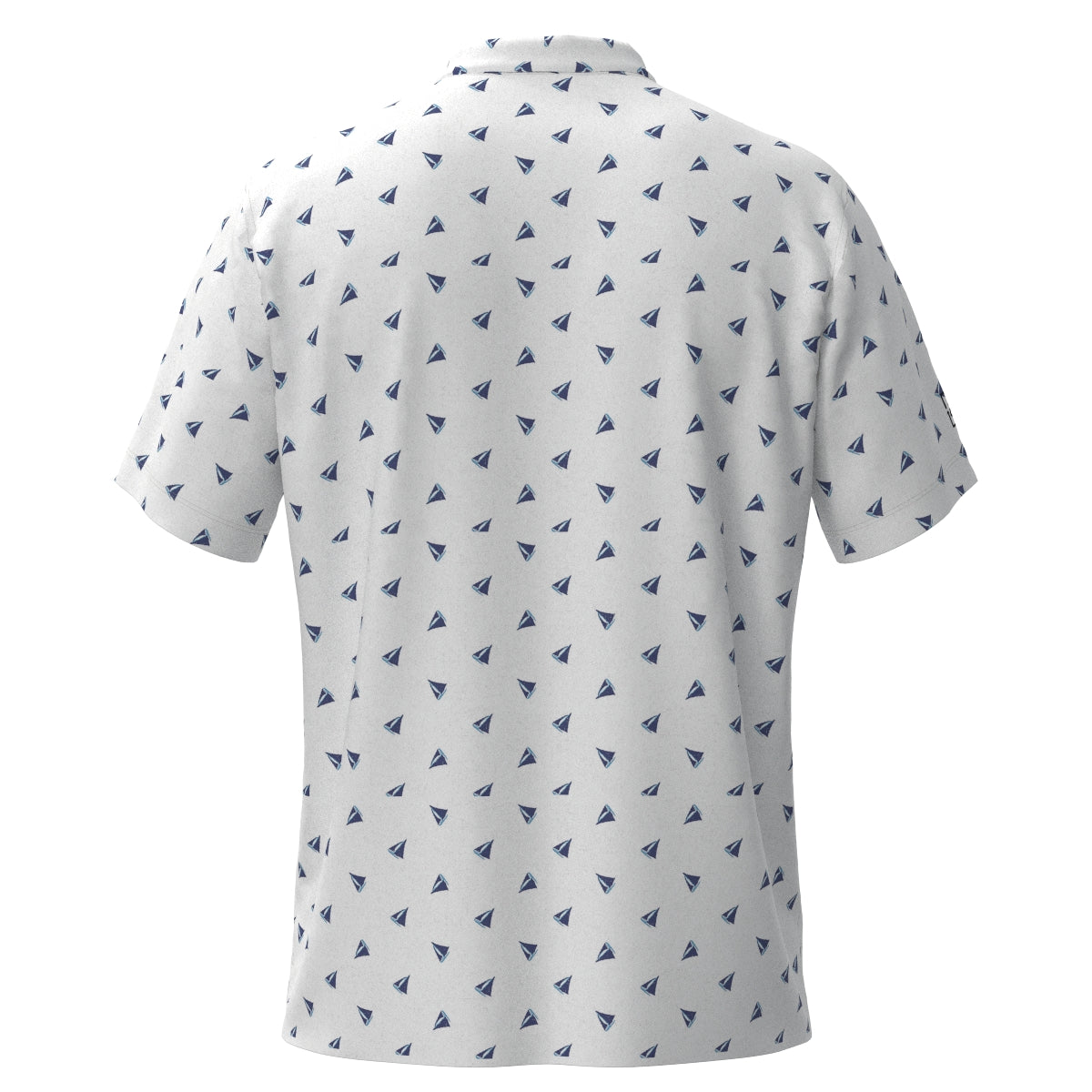Men's Yacht Print Short Sleeve Shirt White