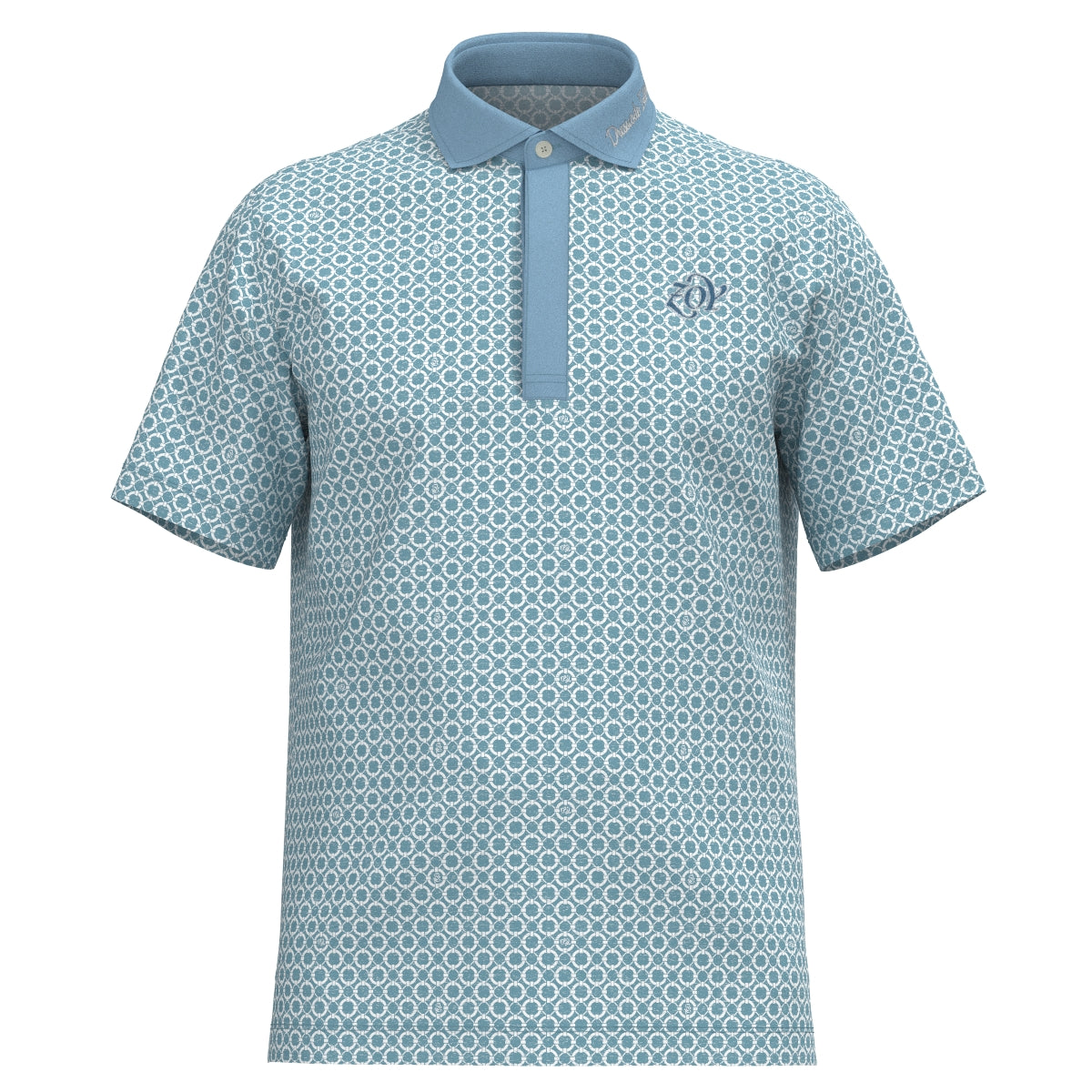 Men's Floating Ring Print Short Sleeve Shirt in Sky Blue