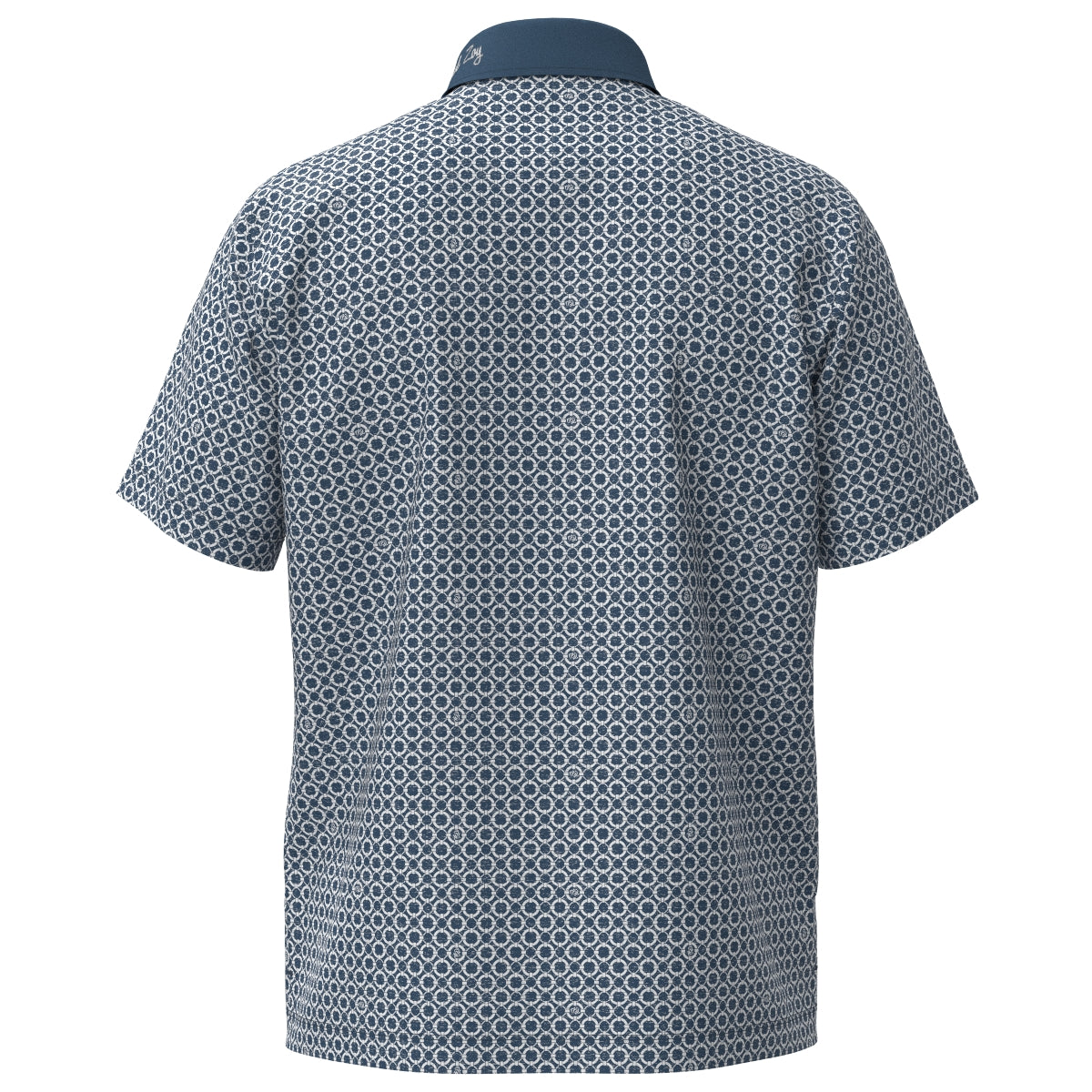 MEN フロートリングプリント 半袖シャツ シーブルー