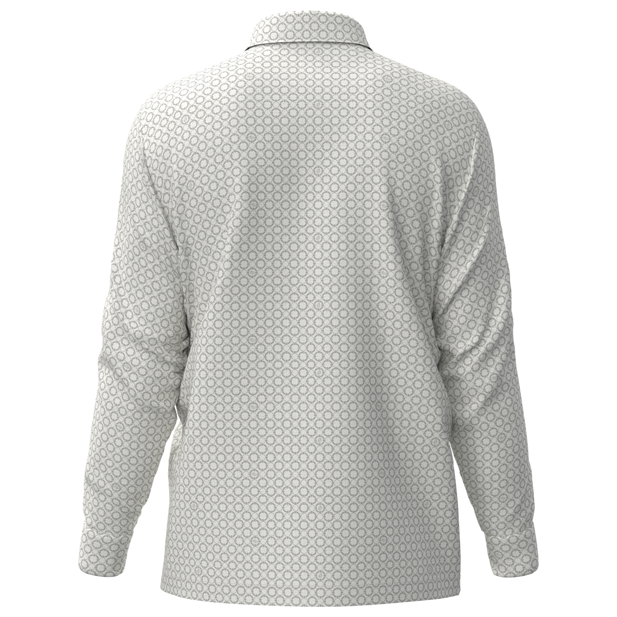 MEN フロートリングプリント 長袖シャツ ホワイト