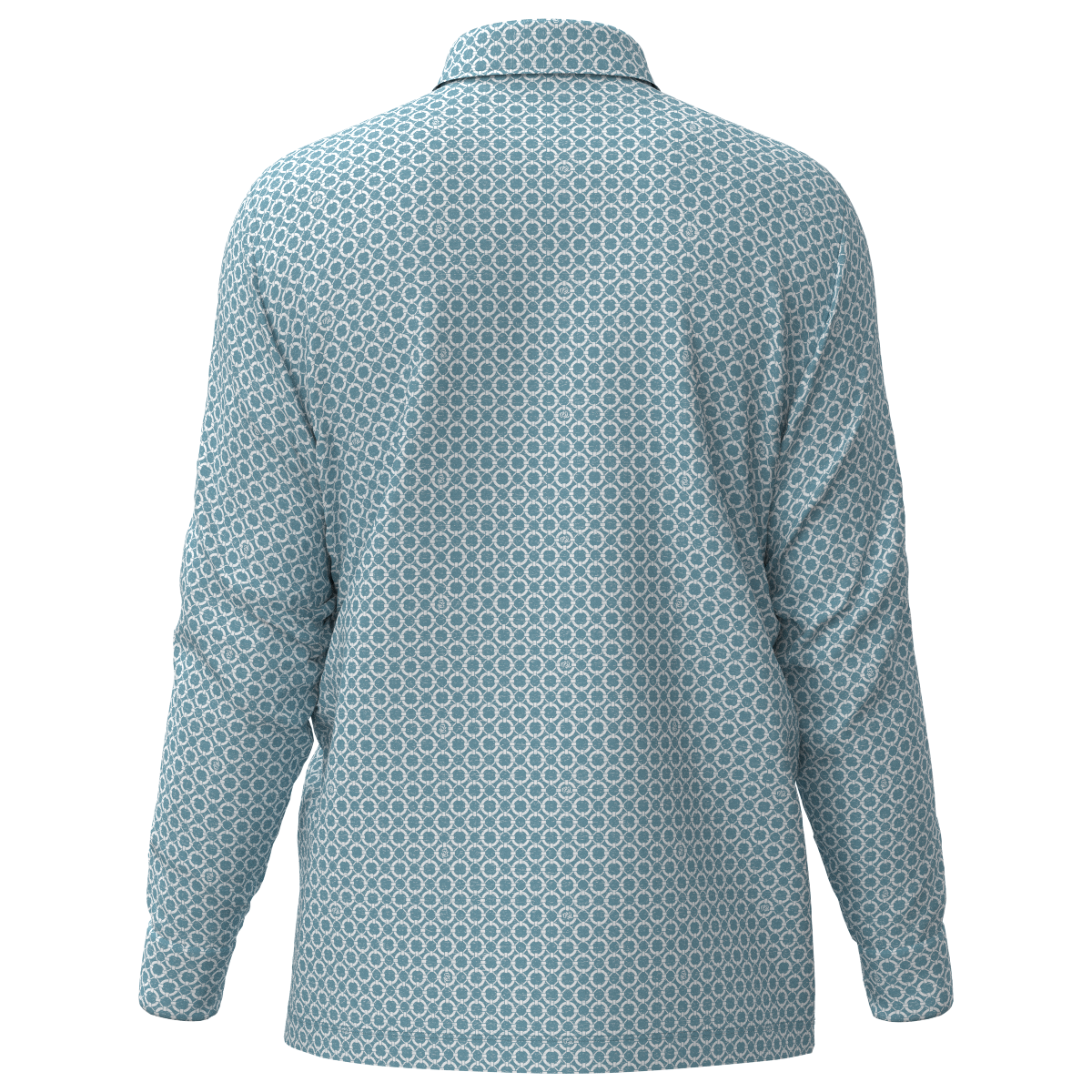 MEN フロートリングプリント 長袖シャツ スカイブルー