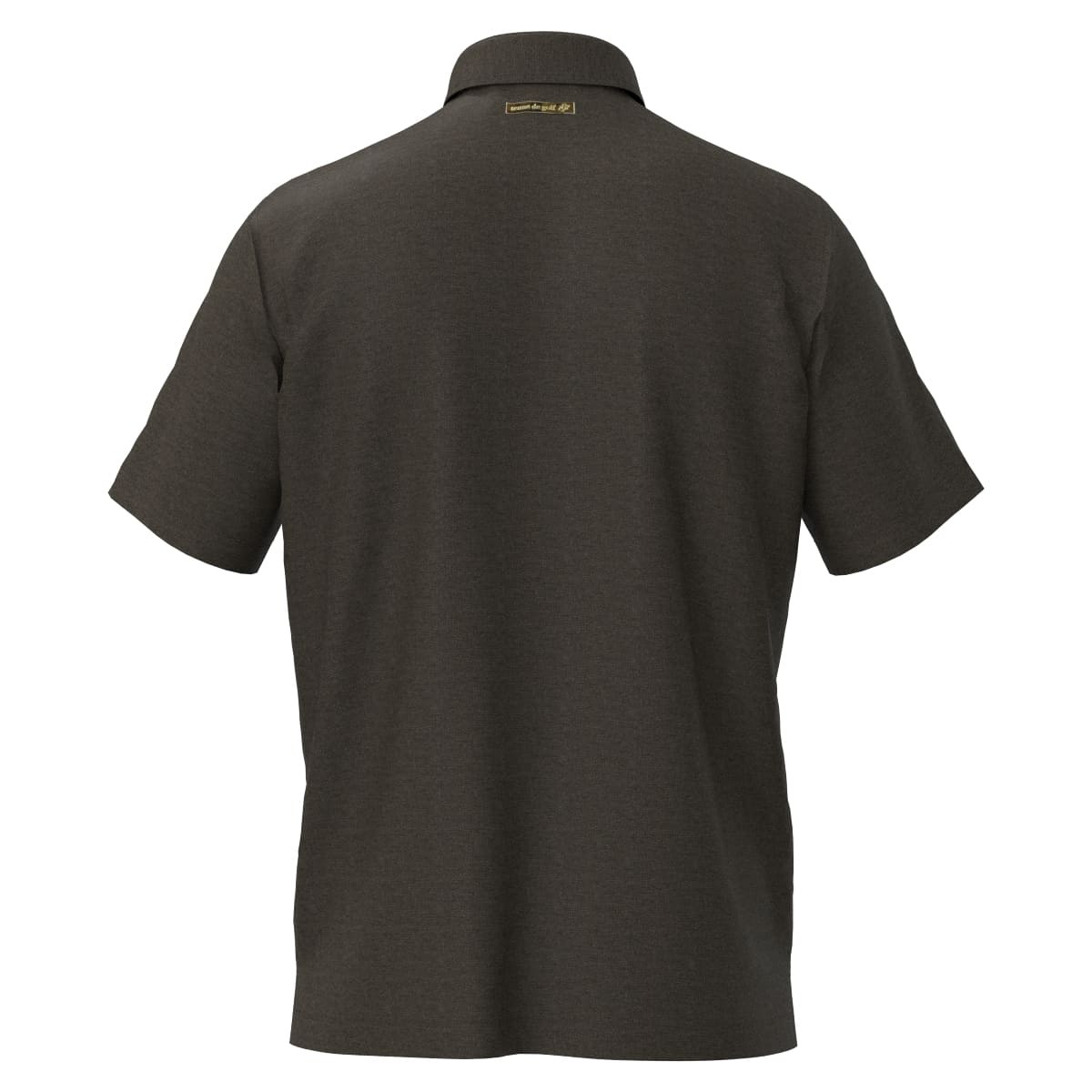 MEN RIRANCHA PRIMEFLEX Melange Pique Short Sleeve Shirt in Mocha