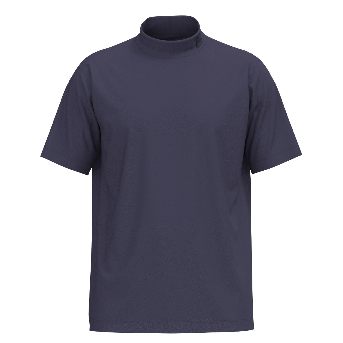 MEN ナイロン鹿の子ストレッチ 半袖シャツ エッグプラント