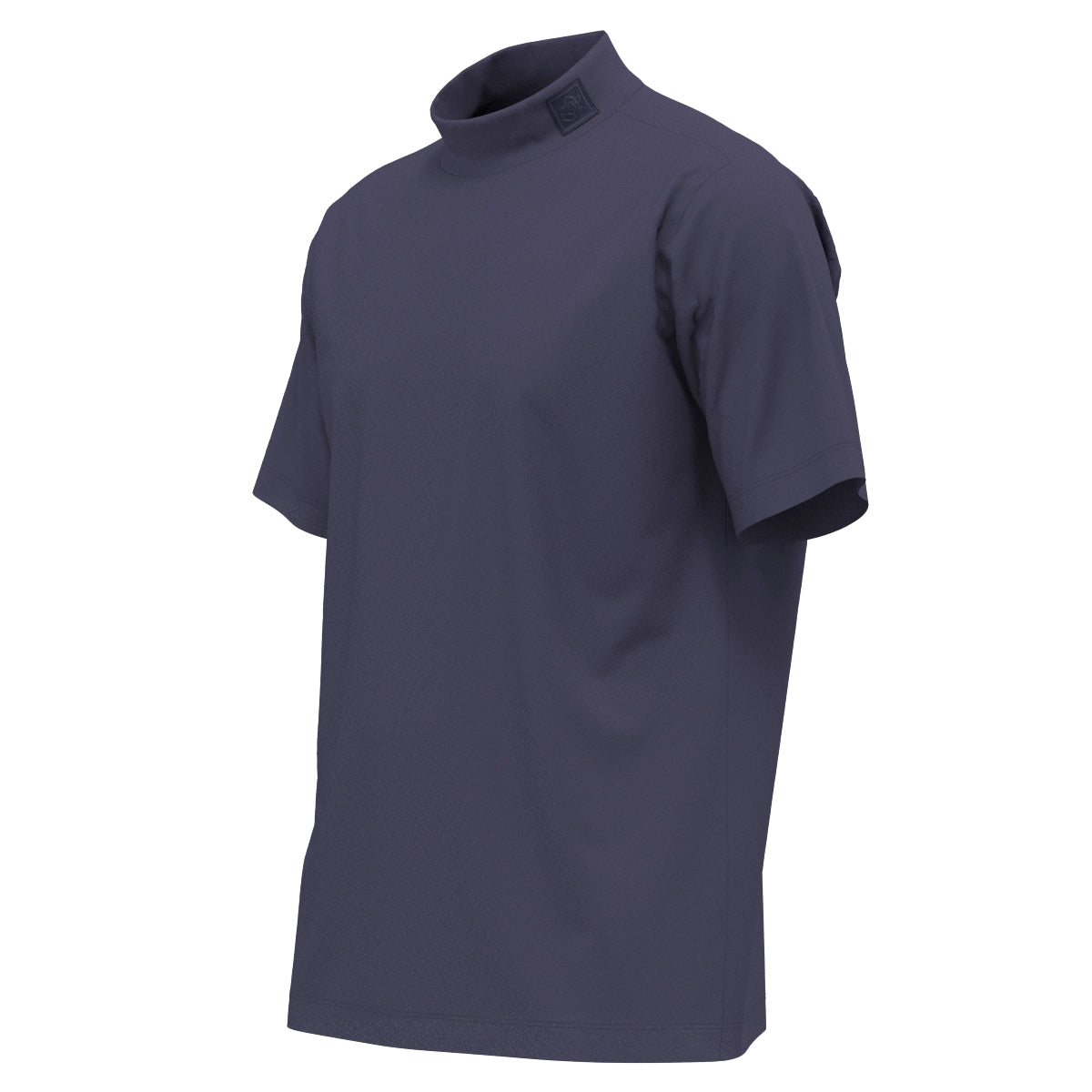 MEN ナイロン鹿の子ストレッチ 半袖シャツ エッグプラント