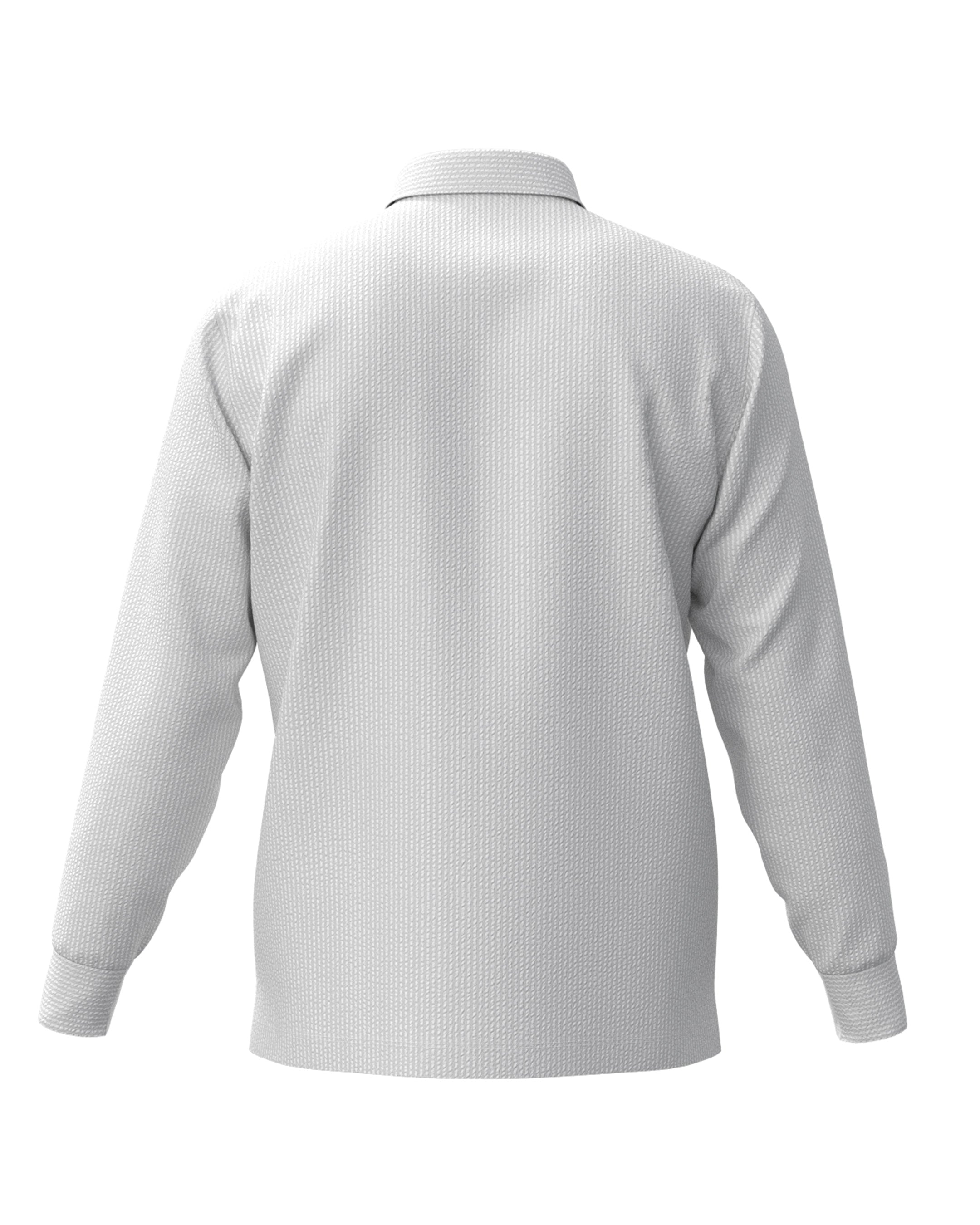 MEN プレミアムサッカージャージー 長袖シャツ ホワイト