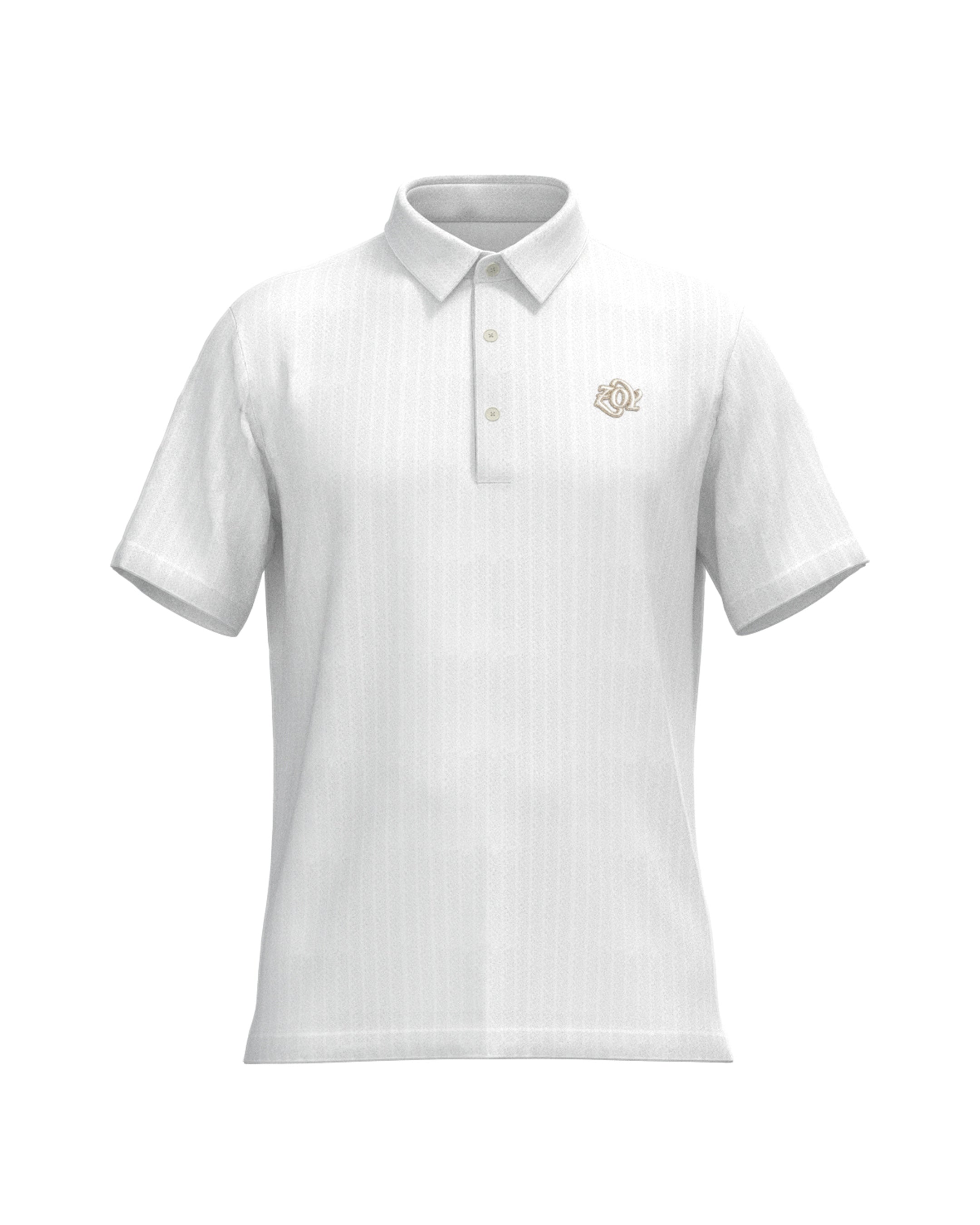 MEN サッカージャガードニット半袖シャツ ホワイト