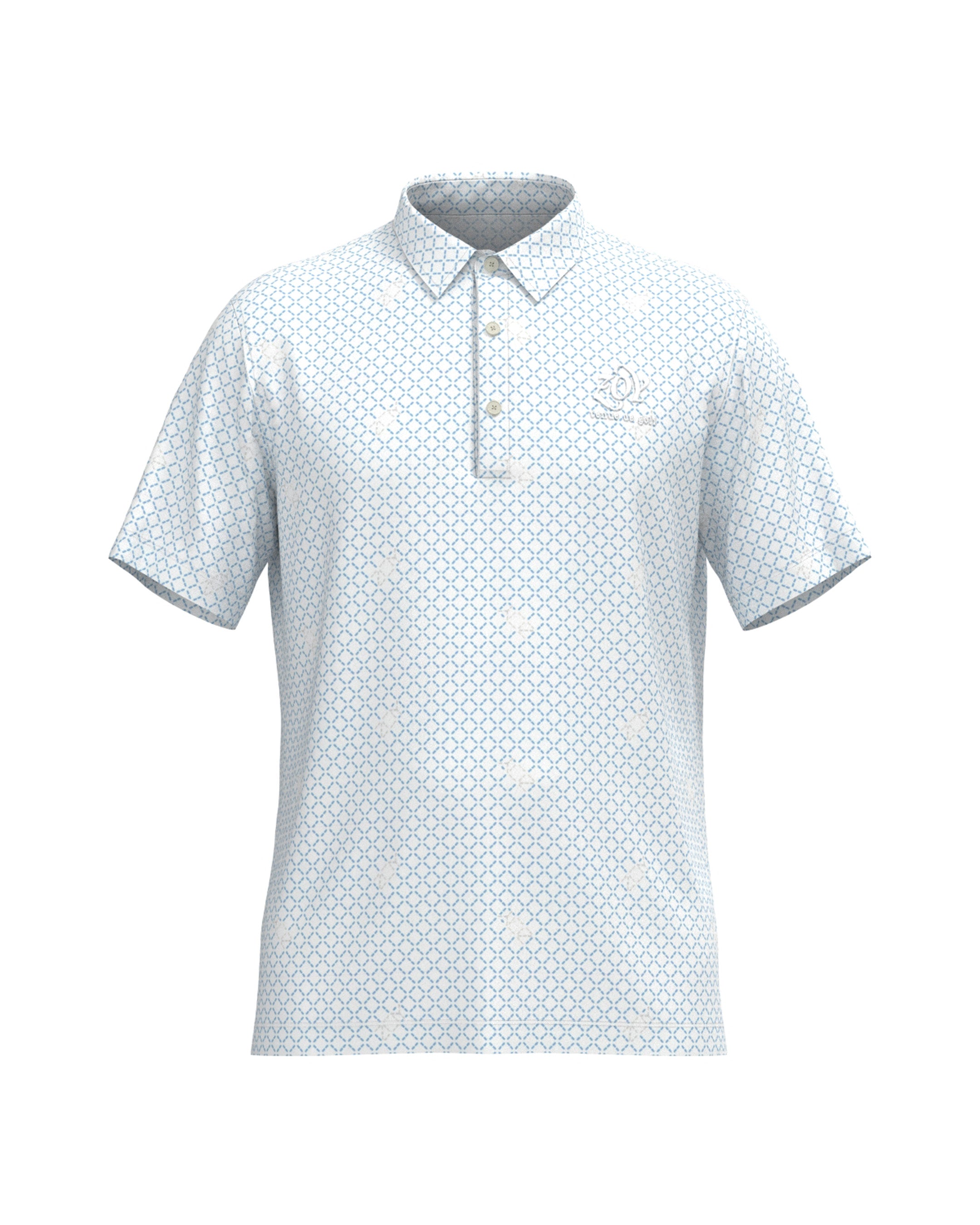 MEN ステッチメッシュPT 半袖シャツ ホワイト