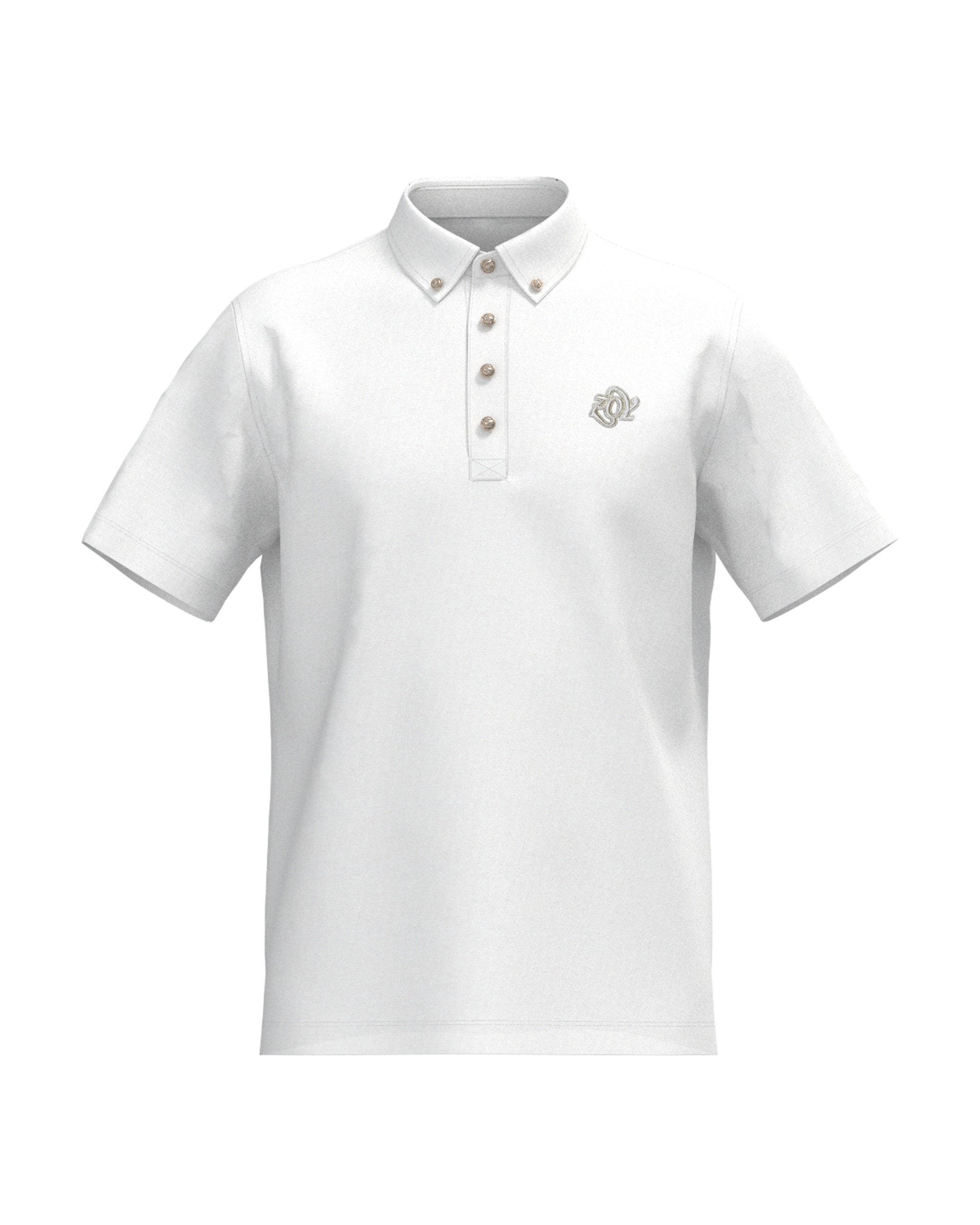 MEN 鹿の子ジャージー 半袖シャツ ホワイト