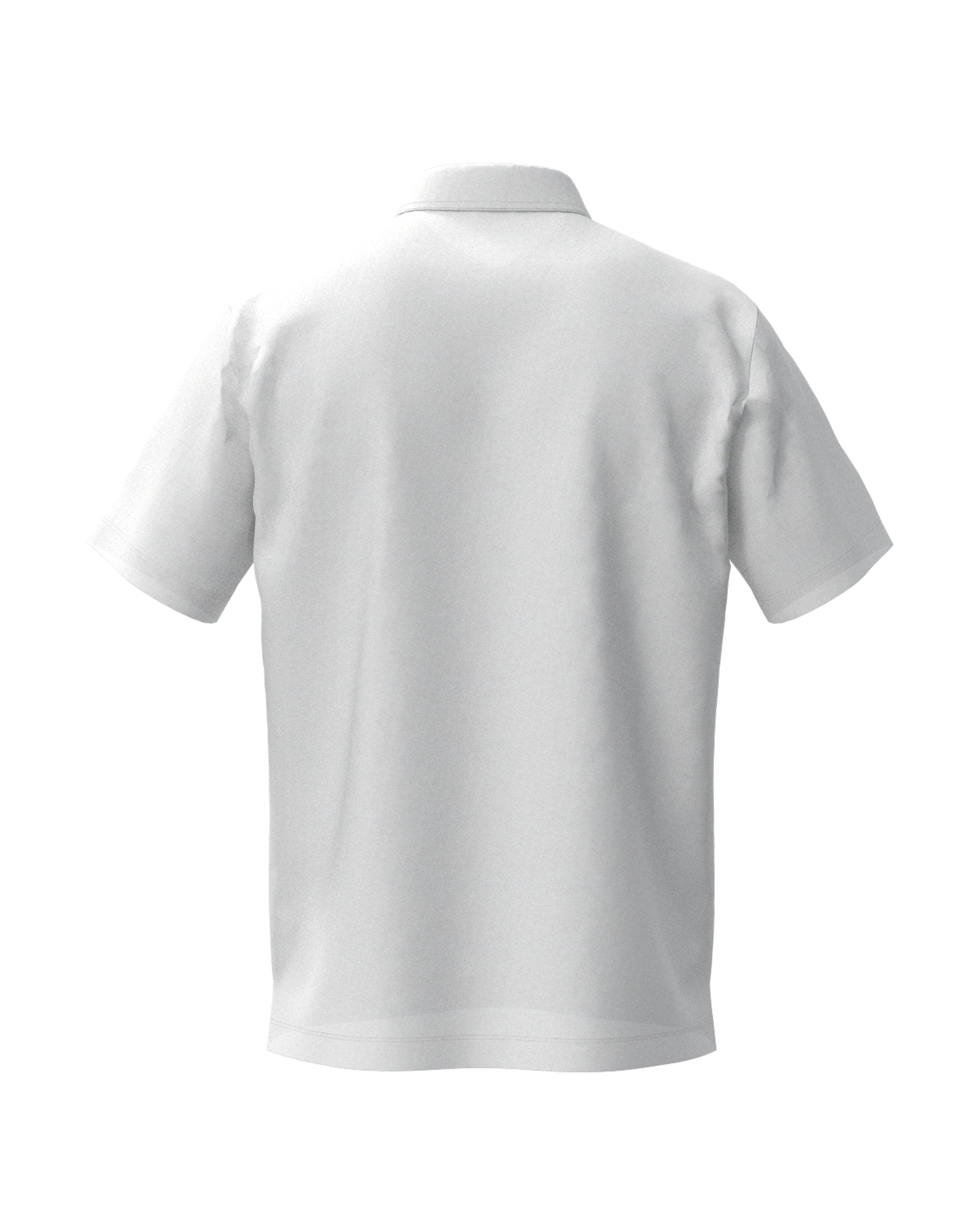 MEN 鹿の子ジャージー 半袖シャツ ホワイト