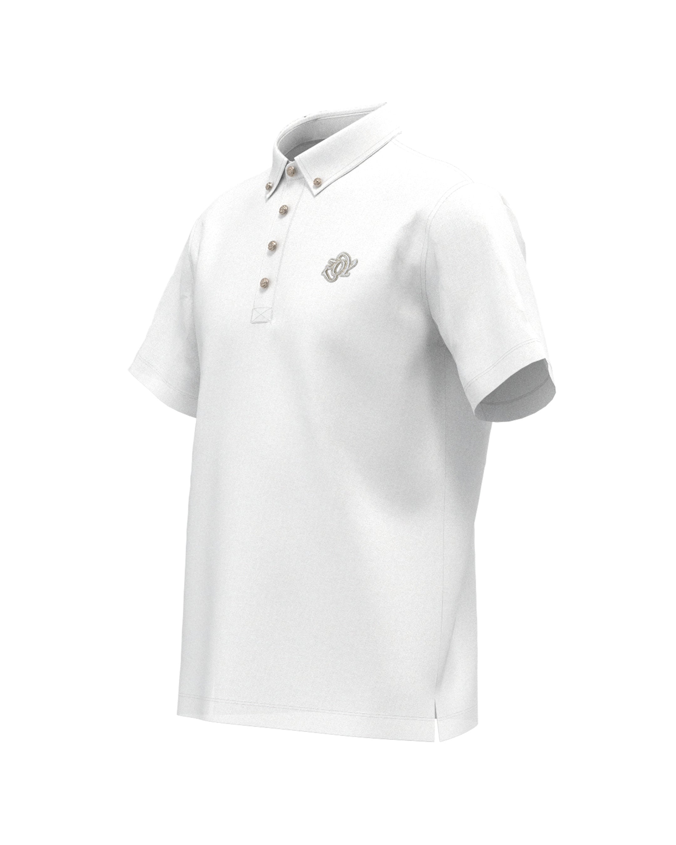 MEN 鹿の子ジャージー 半袖シャツ ホワイト