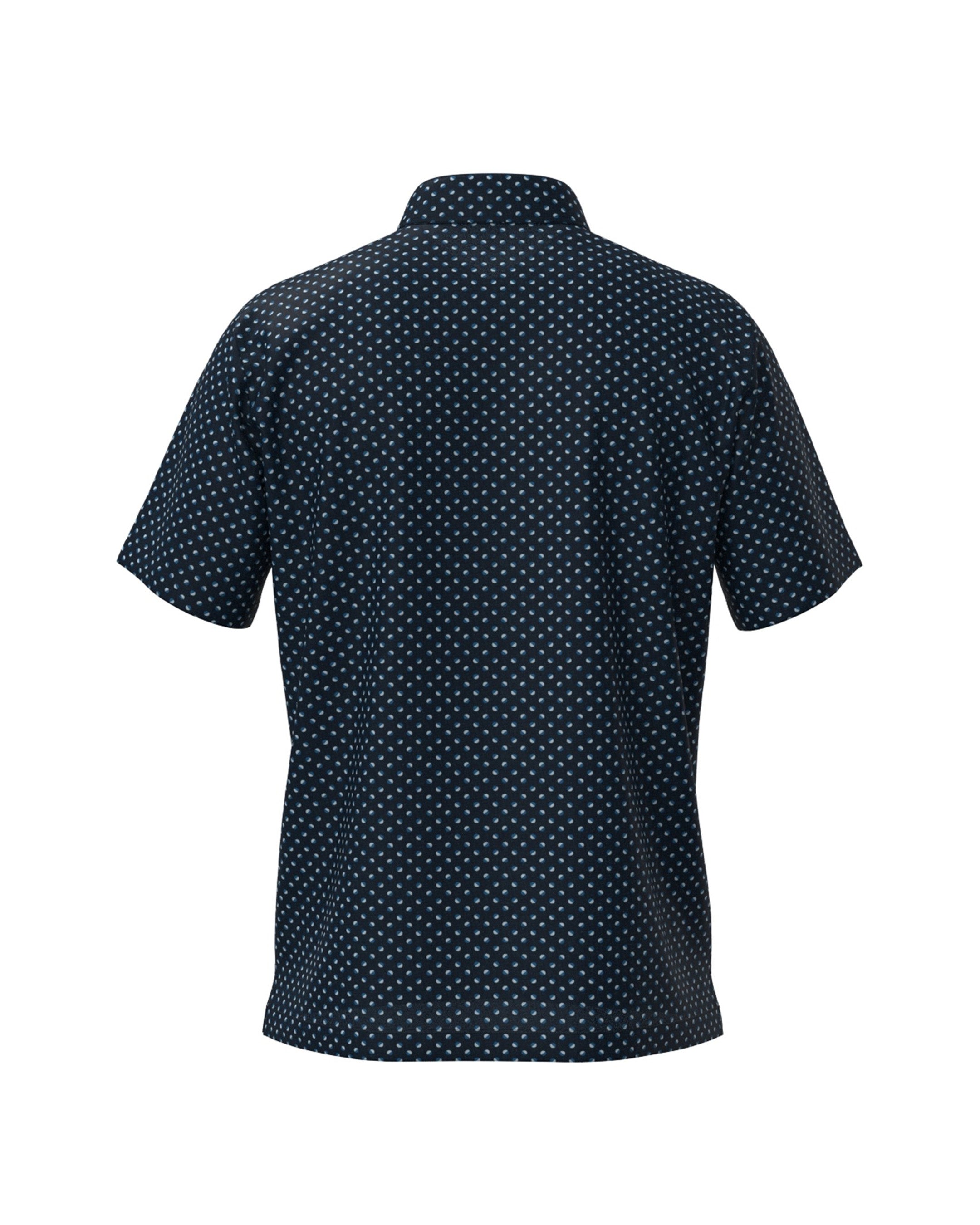 MEN カラードッツPT 半袖シャツ ネイビー