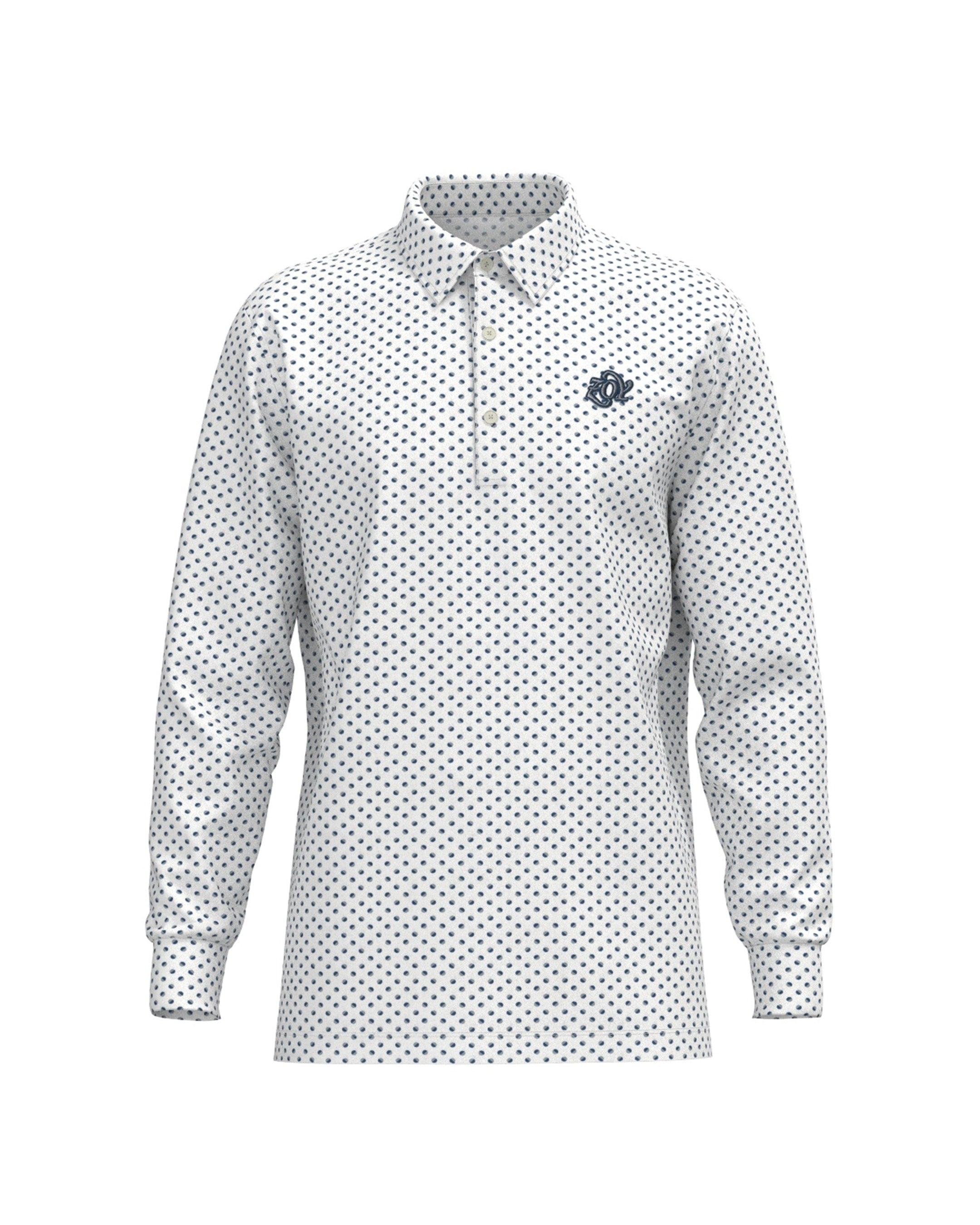 MEN カラードッツPT 長袖シャツ ホワイト