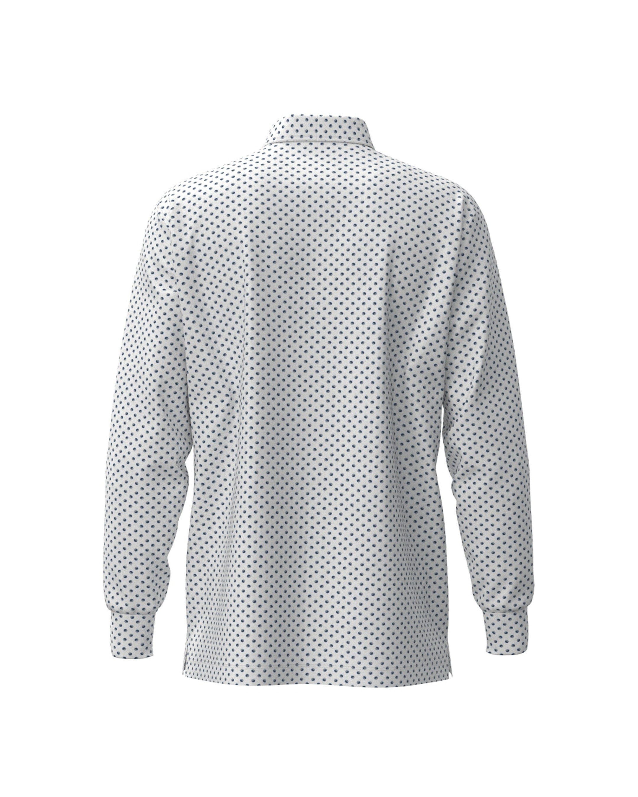 MEN カラードッツPT 長袖シャツ ホワイト