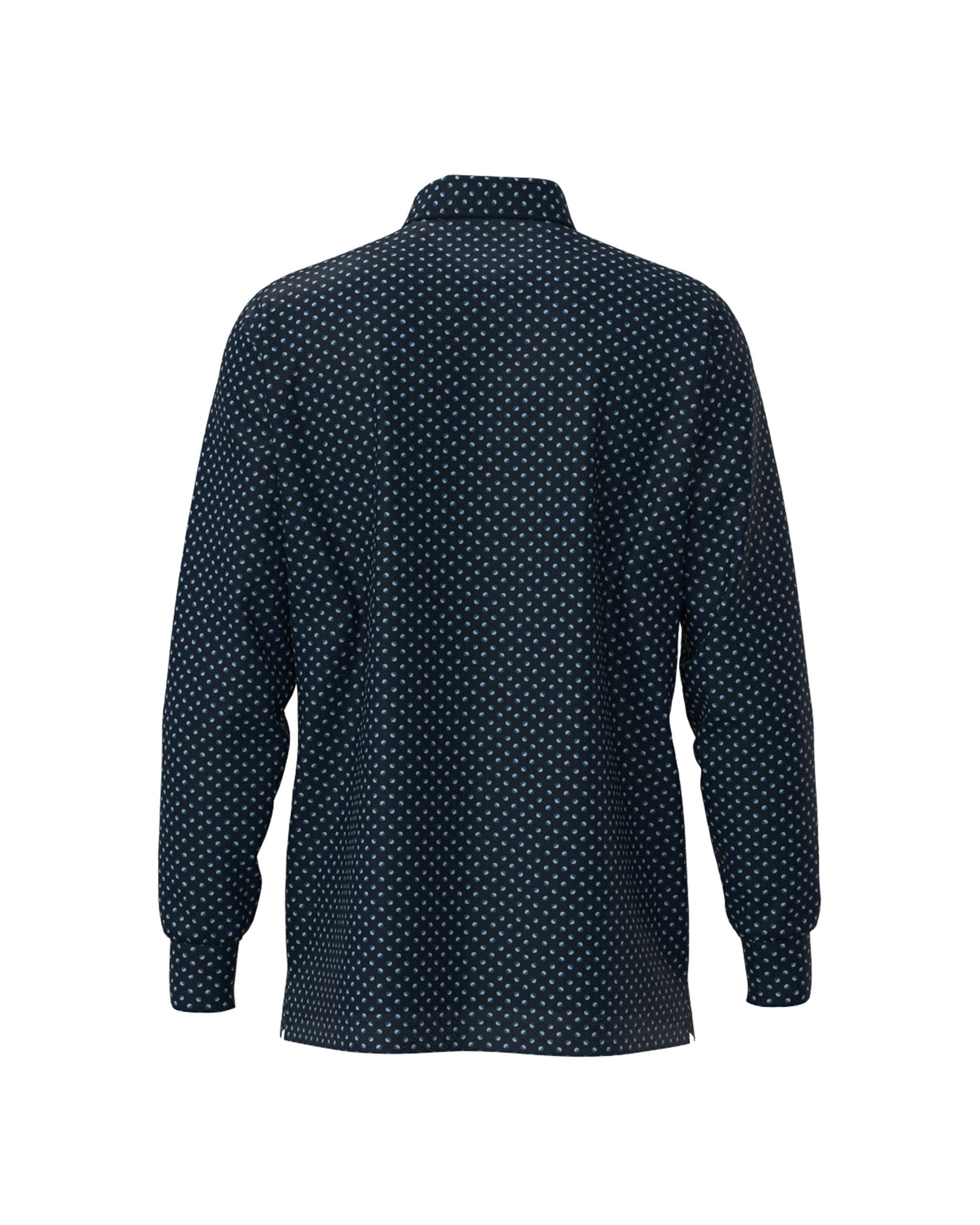 MEN カラードッツPT 長袖シャツ ネイビー