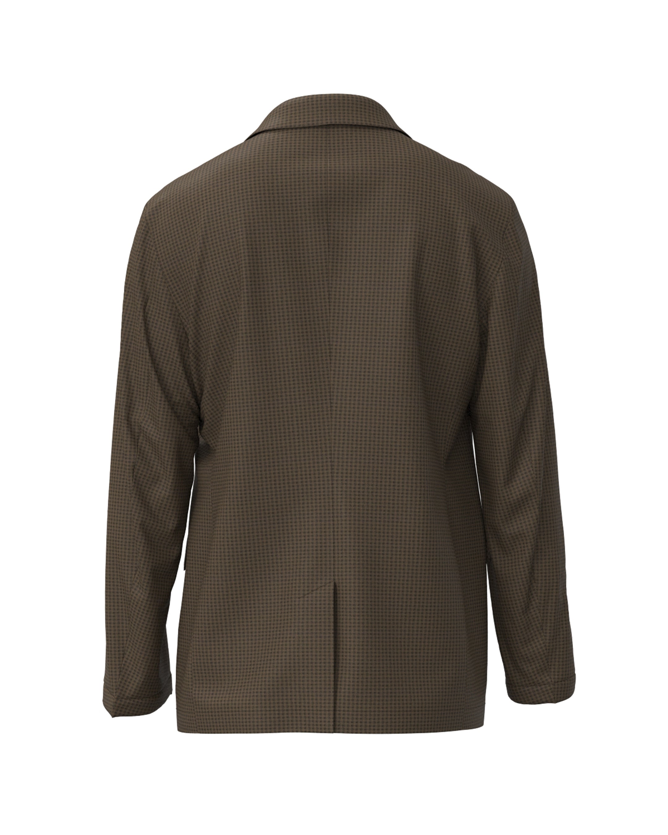 MEN EVALET ギンガムサッカー ジャケット モカ