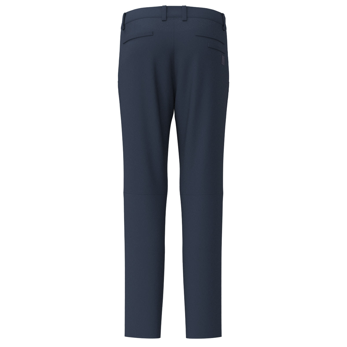 MEN バックパイルサテンストレッチ ロングパンツ エッグプラント