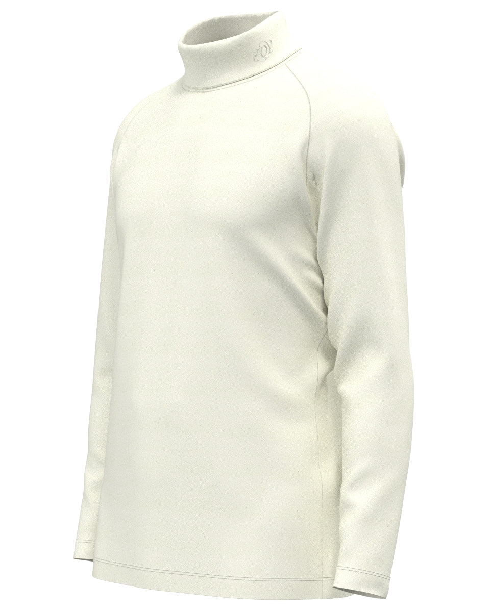 MEN IRM天竺×裏メッシュ 長袖モックネックシャツ クリーム