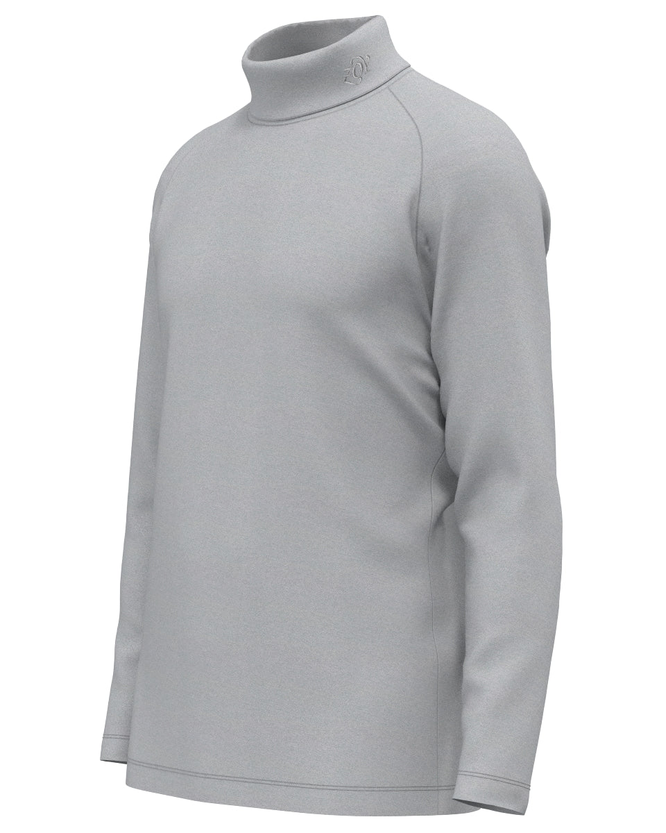 MEN IRM天竺×裏メッシュ 長袖モックネックシャツ アーバングレー
