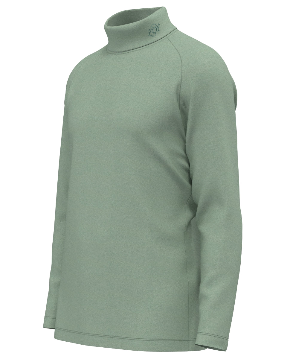 MEN IRM天竺×裏メッシュ 長袖モックネックシャツ フォレストフロッグ