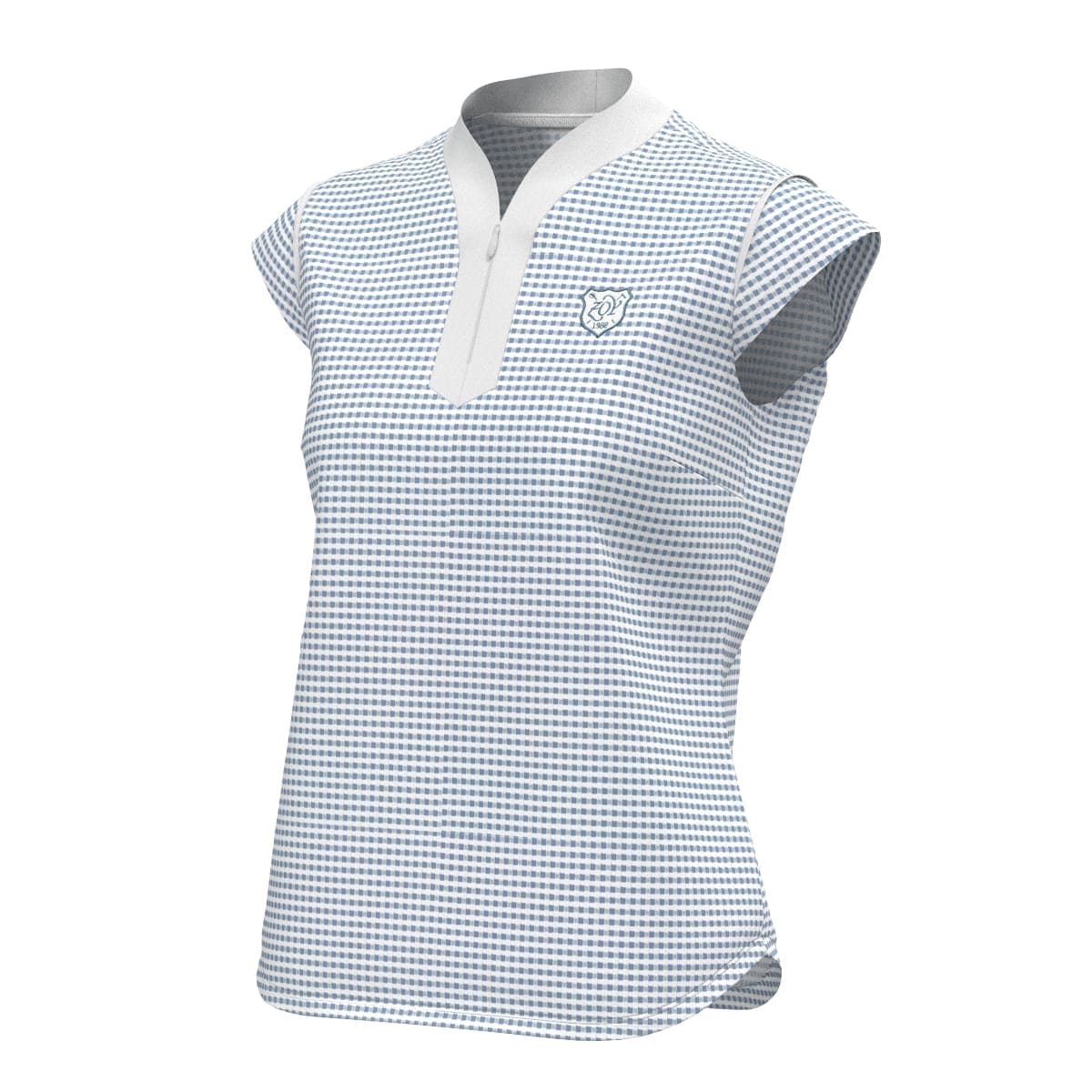 Women's Soccer Semi-Jacquard Sleeveless Shirt, Sax