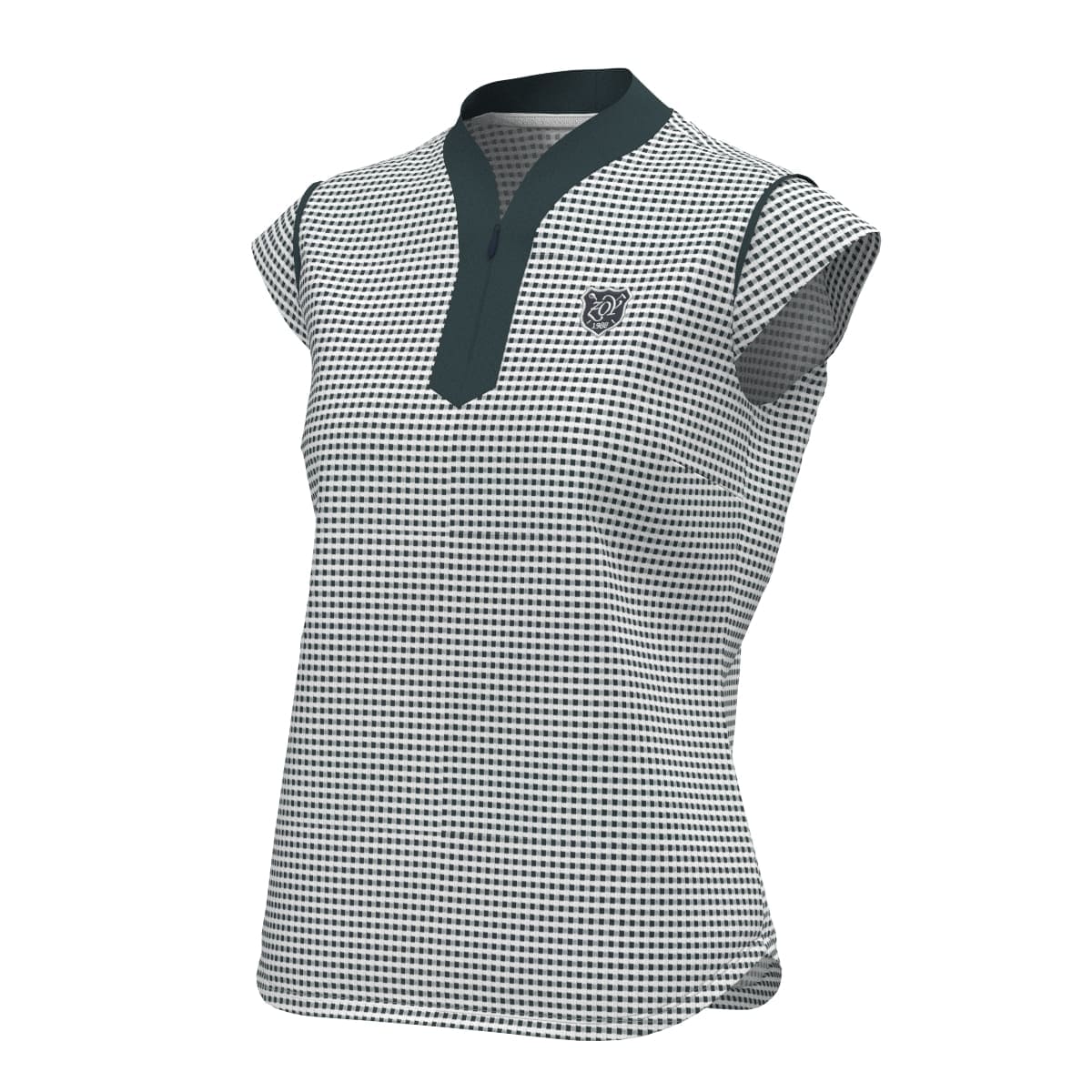 Women's Soccer Semi-Jacquard Sleeveless Shirt in Dark Marine