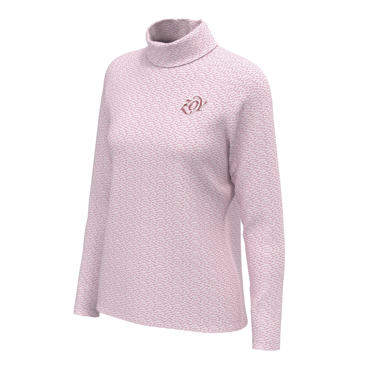 Women's Micro ZOY Logo Print Long Sleeve Shirt, Pink