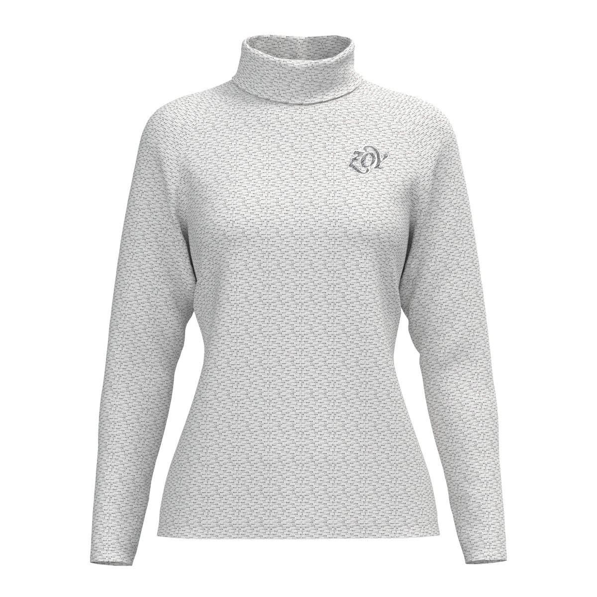 WOMEN マイクロZOYロゴプリント 長袖シャツ ライトグレー