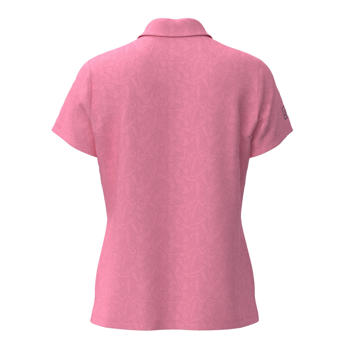 Women's Recycled Poly Flower Lynx Short Sleeve Shirt, Pink