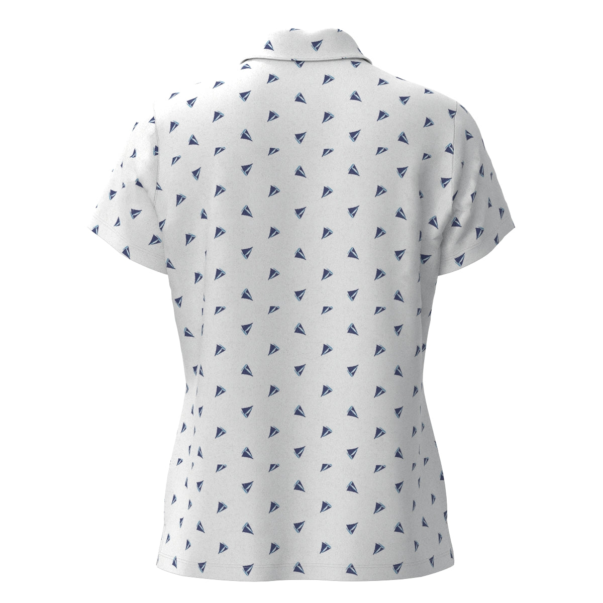 Women's Yacht Print Short Sleeve Shirt White