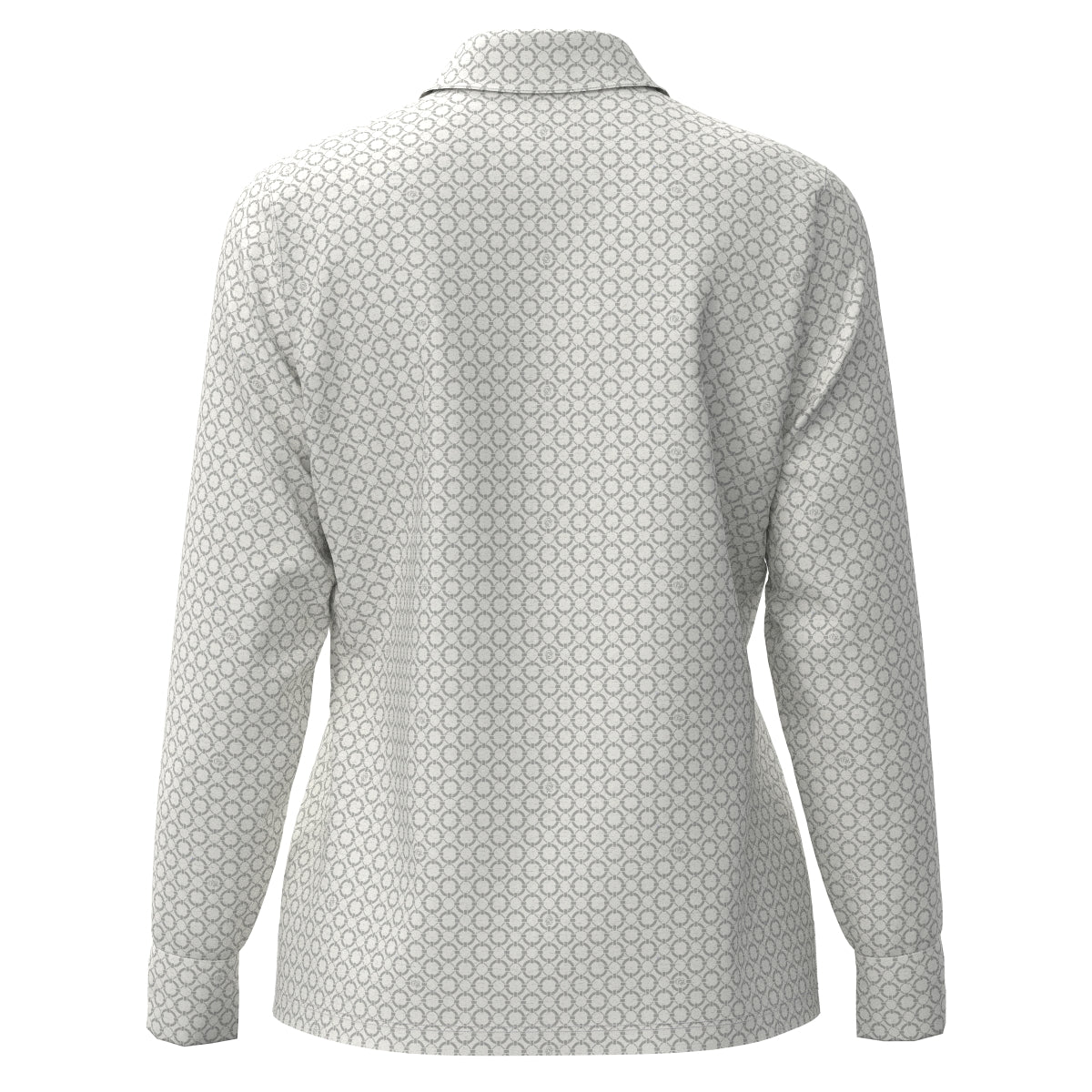 Women's Floating Ring Print Long Sleeve Shirt in White