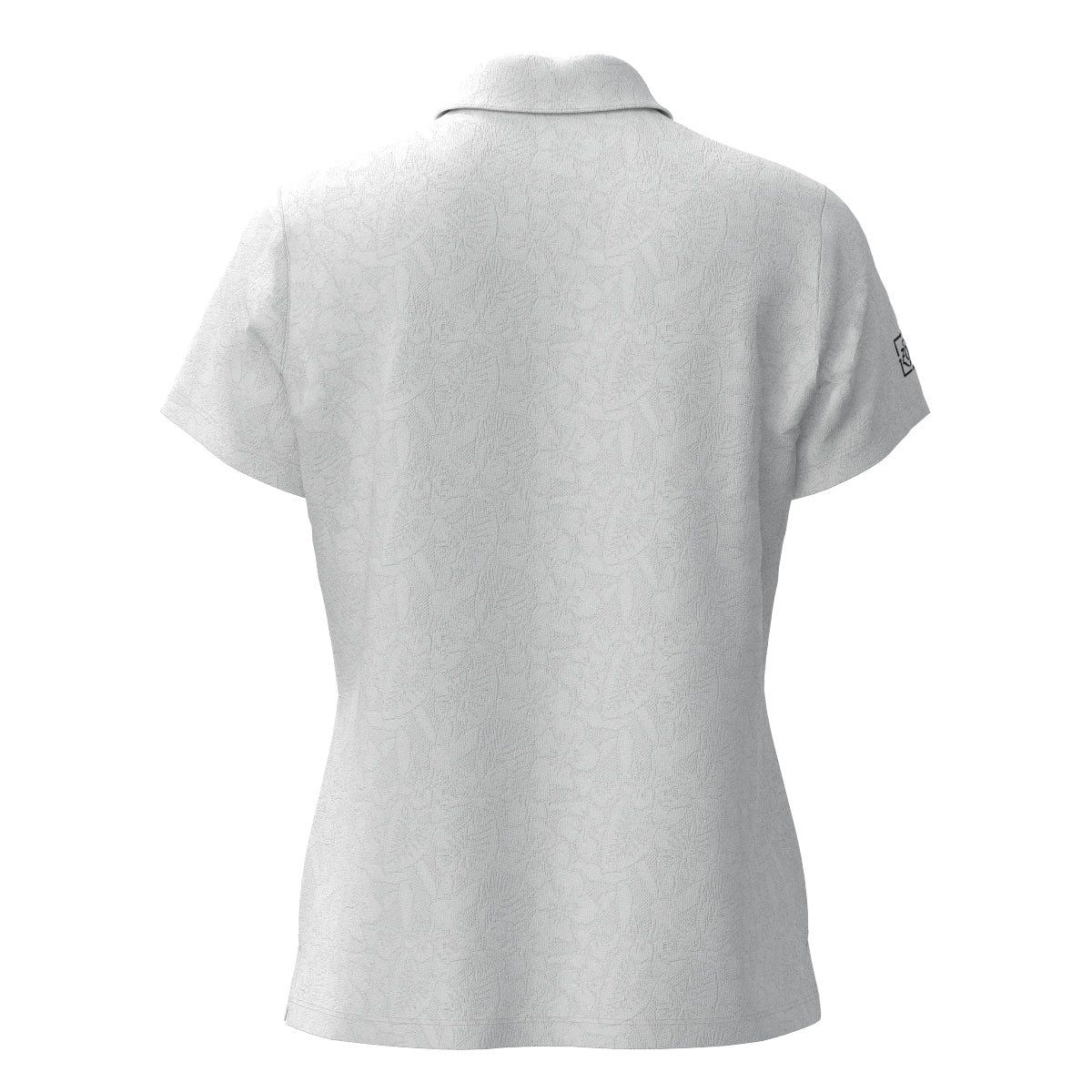 Women's Recycled Poly Flower Lynx Short Sleeve Shirt in White