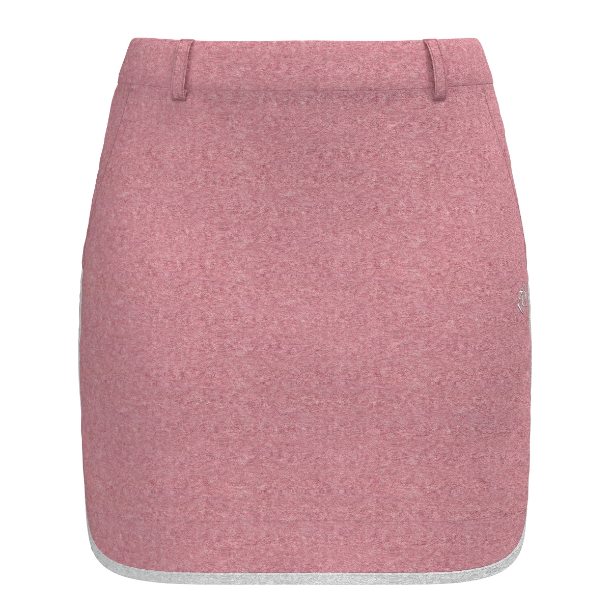 Women's Melange Organic Cotton Tile Skirt in Strawberry