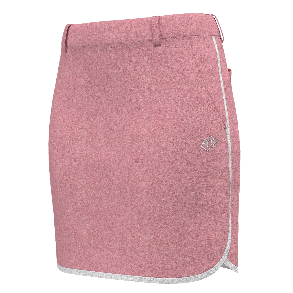 Women's Melange Organic Cotton Tile Skirt in Strawberry